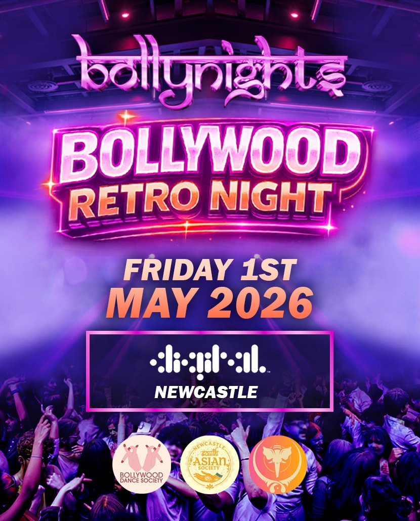 Bollynights Newcastle – Bollywood Retro Night | Friday 1st May | Digital