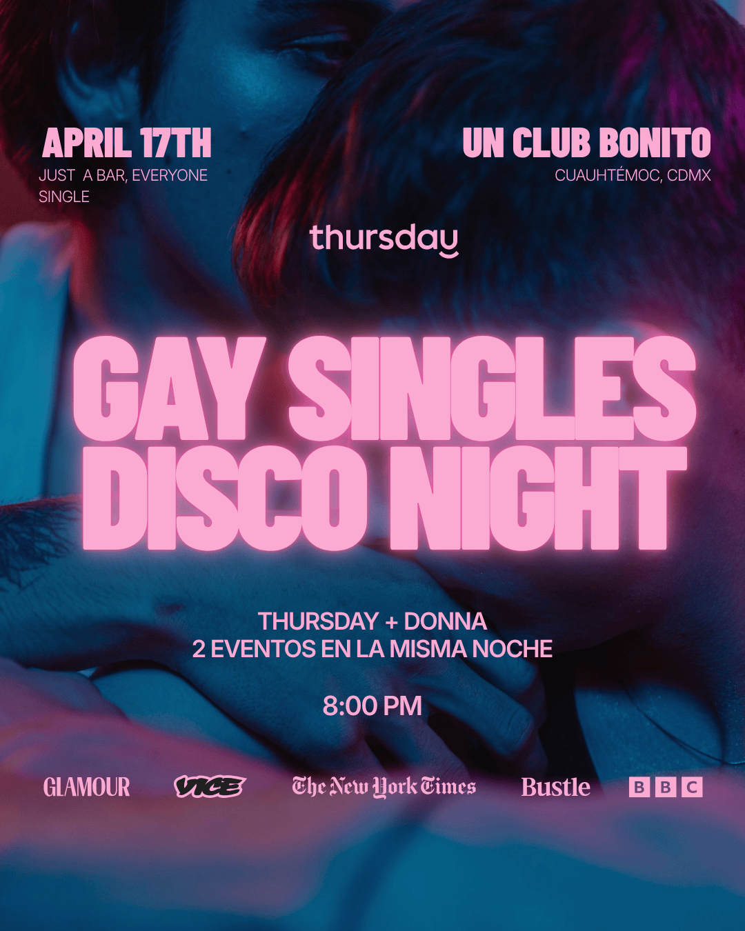 Thursday | Gay Singles Disco Night | Mexico City