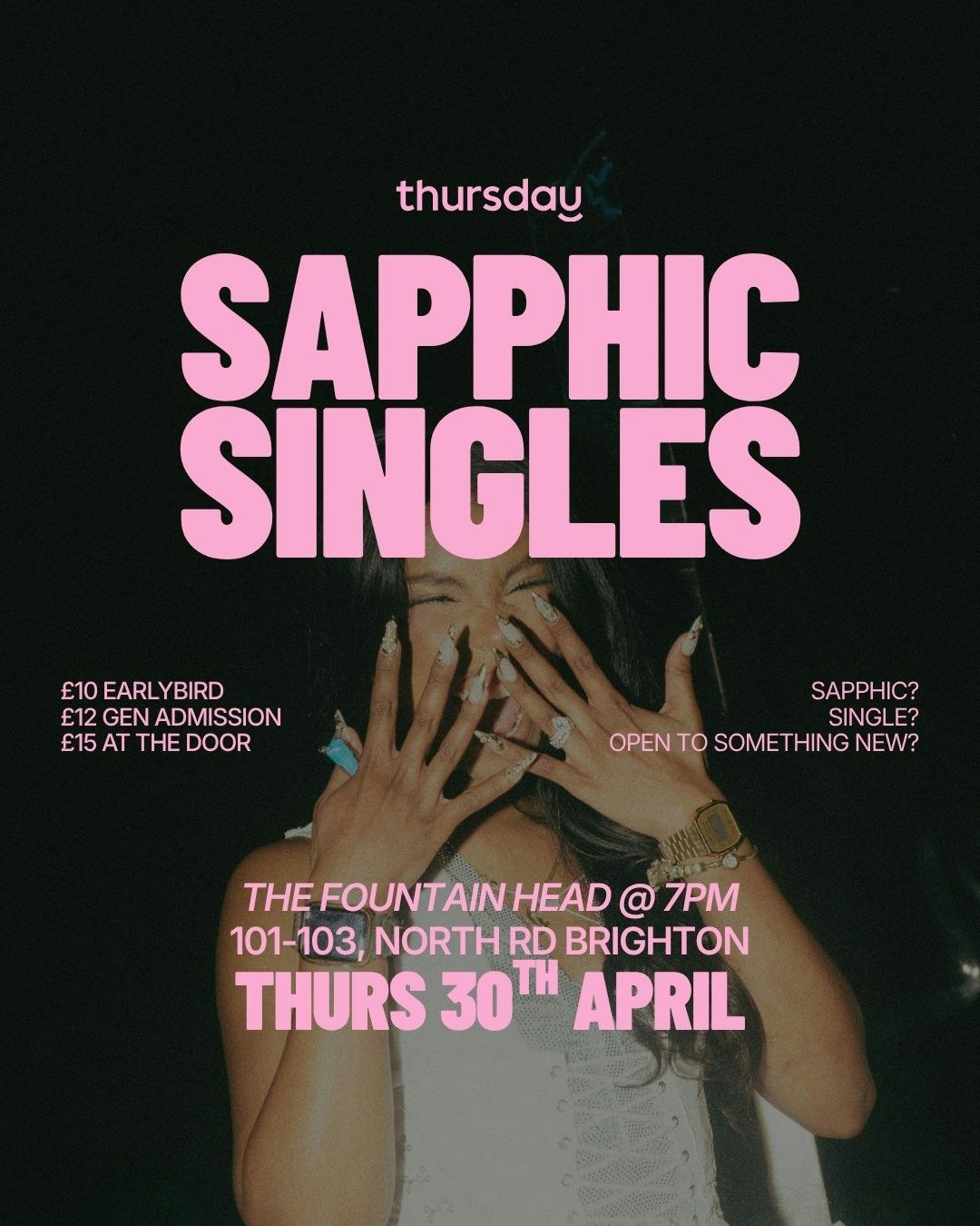 Thursday | Sapphic Singles Only | Fountain Head, Brighton
