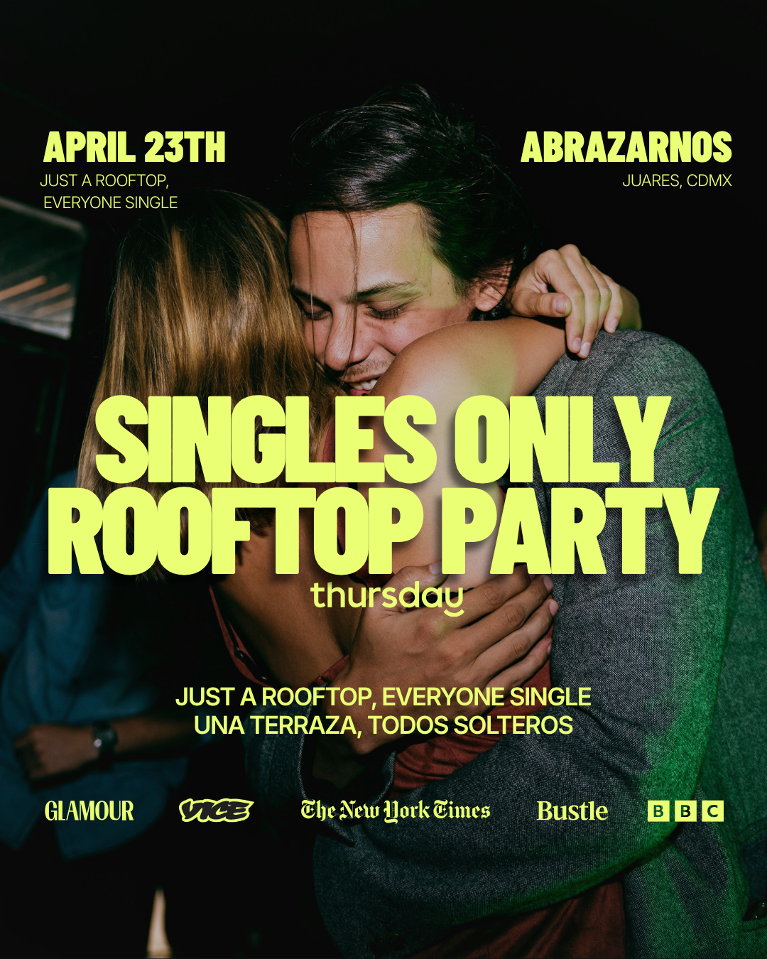 Thursday | Singles Only Rooftop Mixer| Mexico City