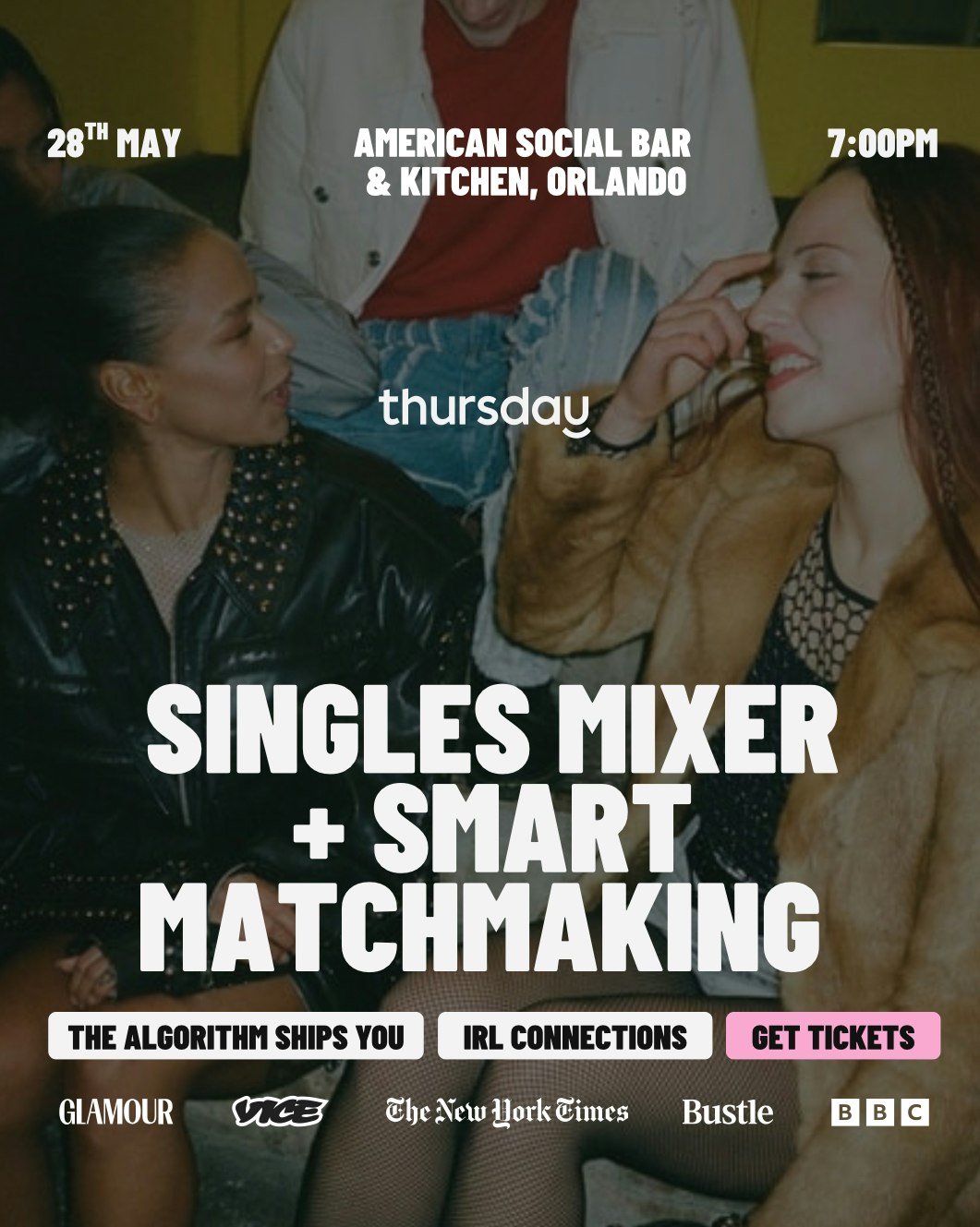 🔥Thursday | Singles Mixer w/ Smart Matchmaking | Orlando, FL