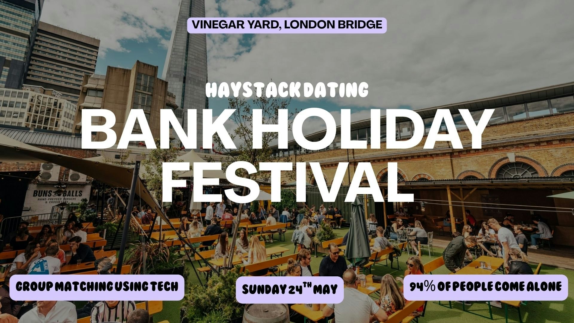 HAYSTACK DATING | BANK HOLIDAY HAYFEST | VINEGAR YARD LONDON | SUNDAY 24TH MAY