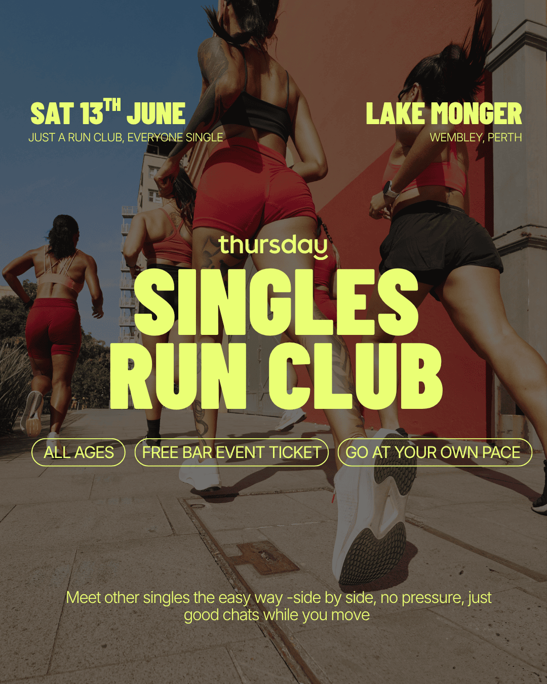 Saturday | Singles RUN CLUB @ Lake Monger | Wembley (All Ages)
