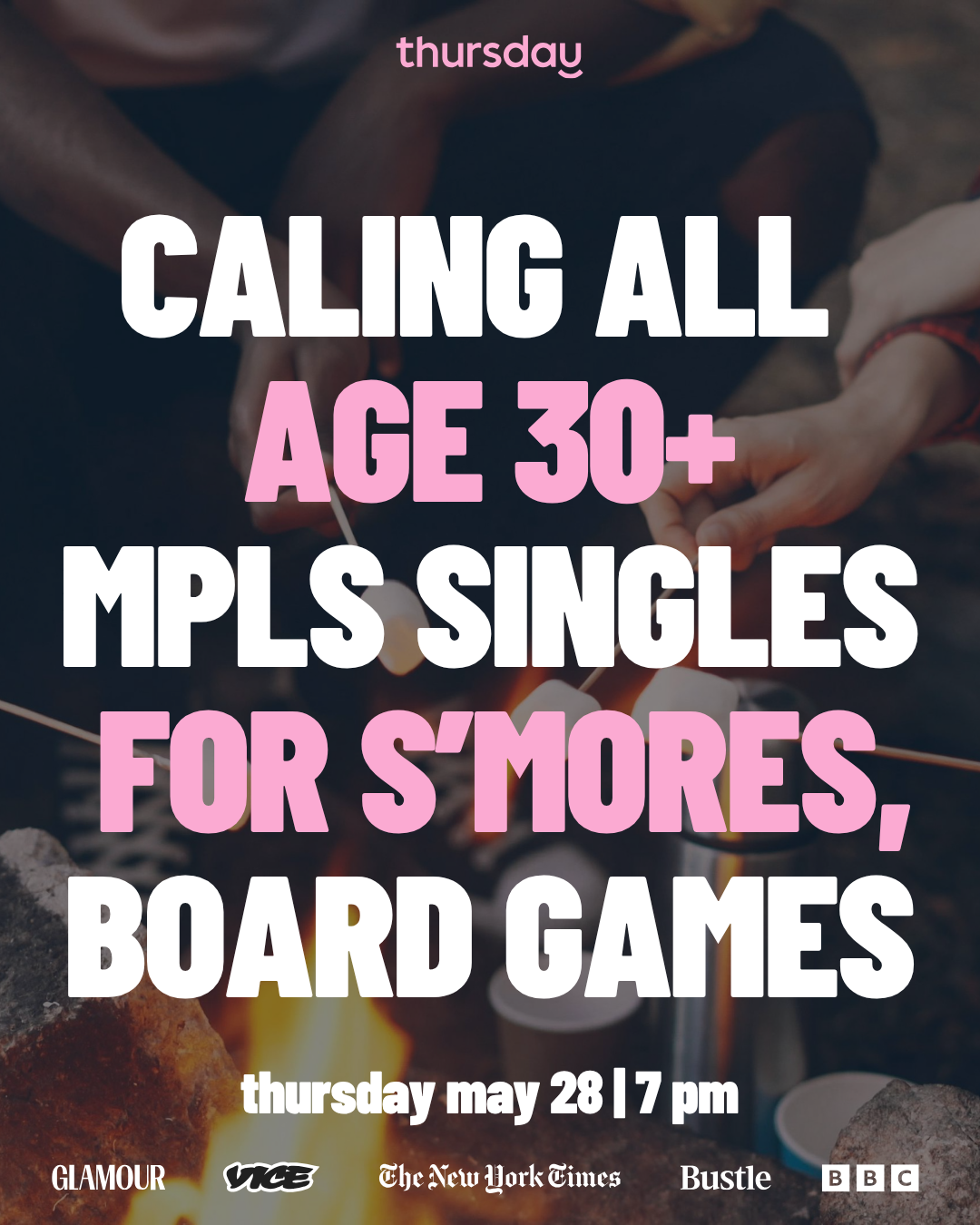 THURSDAY | AGES 30+ S’MORES , FIRE PIT & BOARD GAME NIGHT | COPPERWING DISTILLERY
