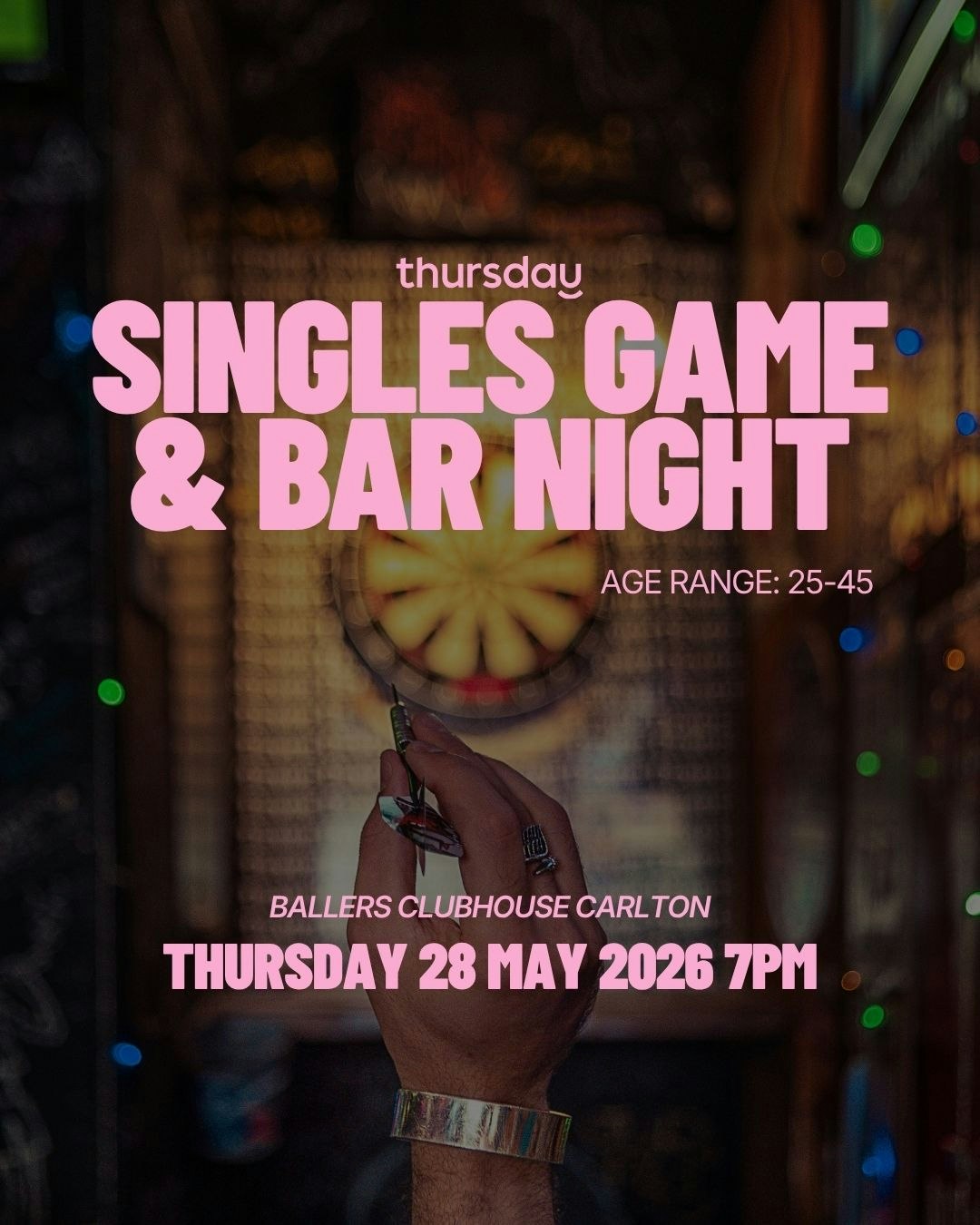 Thursday | Game & Bar Night (25-45) | Carlton