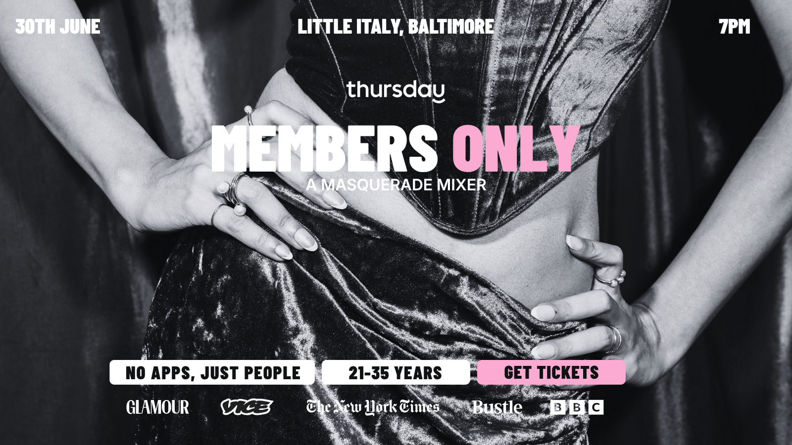 Thursday | Members Only A Masquerade Mixer | Little Italy