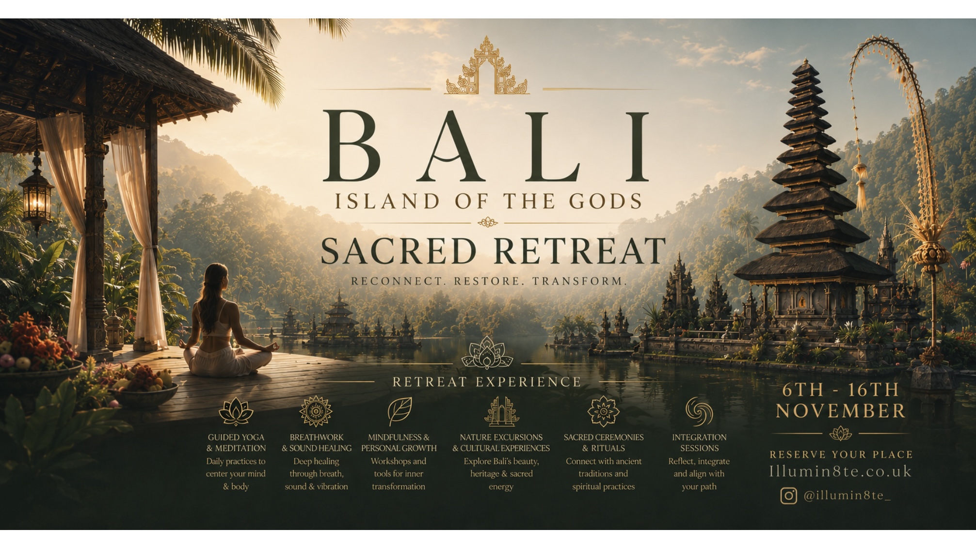 BALI Island Of The Gods SACRED RETREAT (November 6th – 16th) @ UBUD / BALI Indonesia