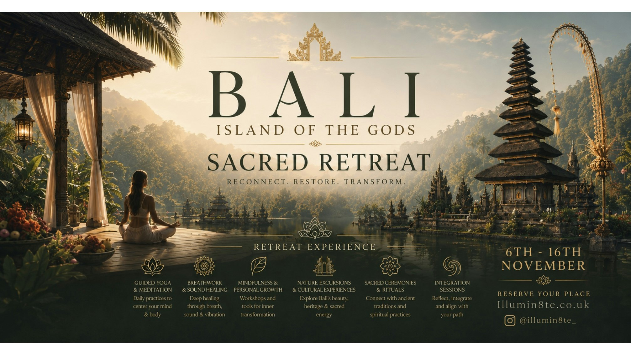 BALI Island Of The Gods SACRED RETREAT (November 6th – 16th) @ UBUD / BALI Indonesia