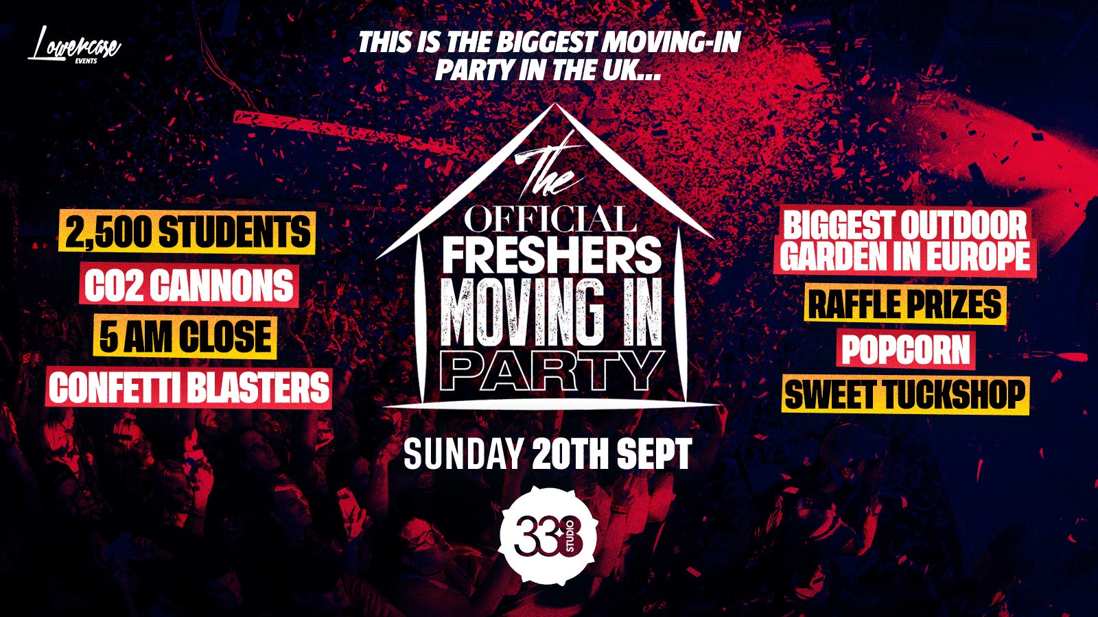 THE OFFICIAL LONDON FRESHERS MOVING IN PARTY @ STUDIO 338 – LONDON FRESHERS WEEK 2026