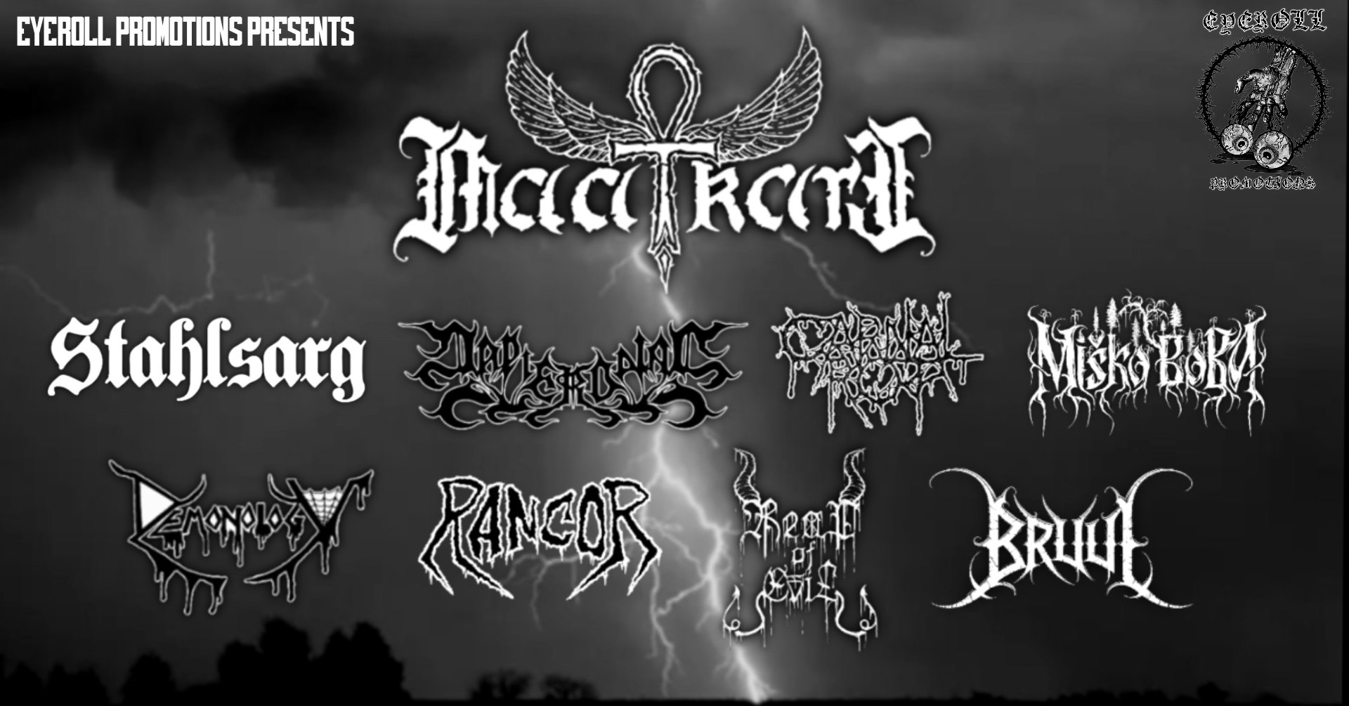 Eyeroll Promotions All Dayer! Feat: Maatkare – Stahlsarg – Napierdalać + more!