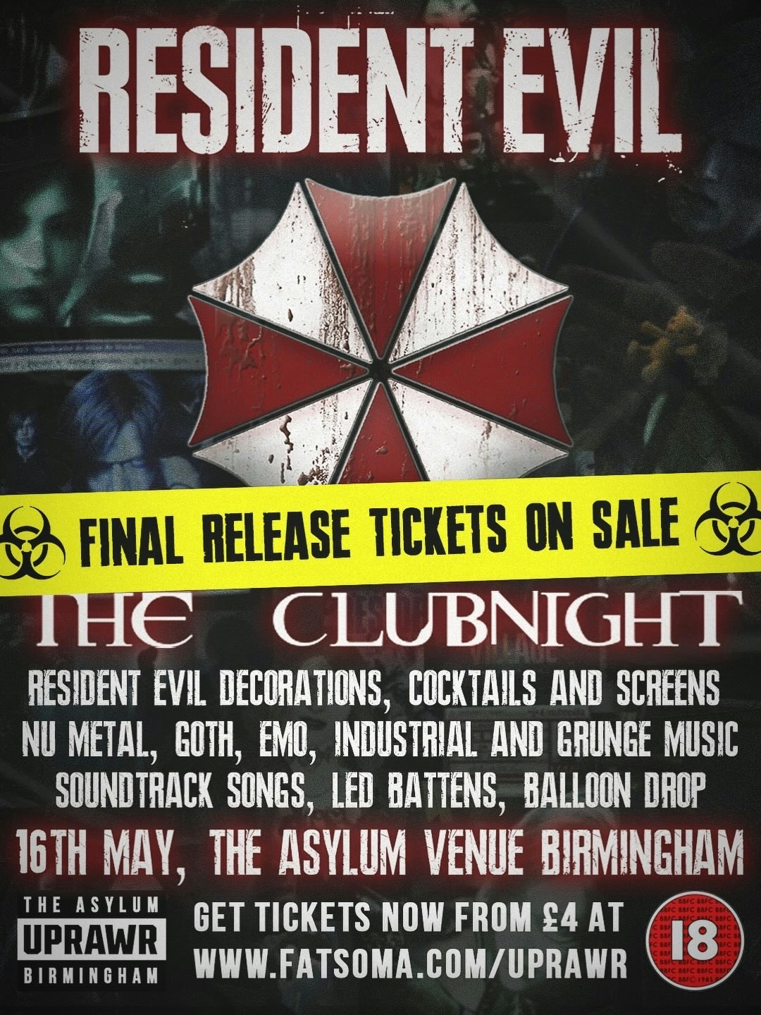 Resident Evil: The Clubnight ☣️ Final Release Tickets Now on Sale