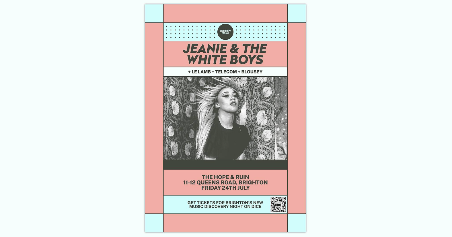 HH: Jeanie & The White Boys + Le Lamb + Telecom + Blousey