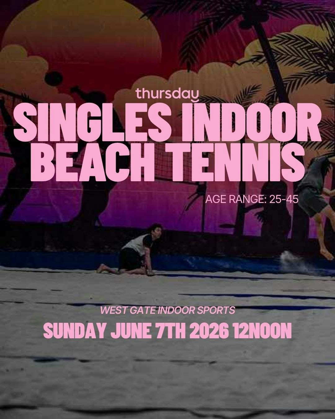 Sunday | Indoor Beach Tennis 25-45 🔥 | Altona