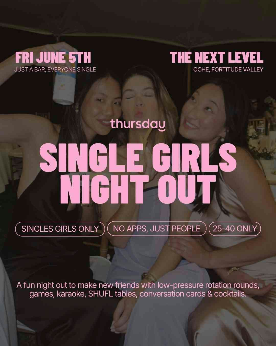 Friday | Single Girls Night Out @ Oche (25-40) | Fortitude Valley