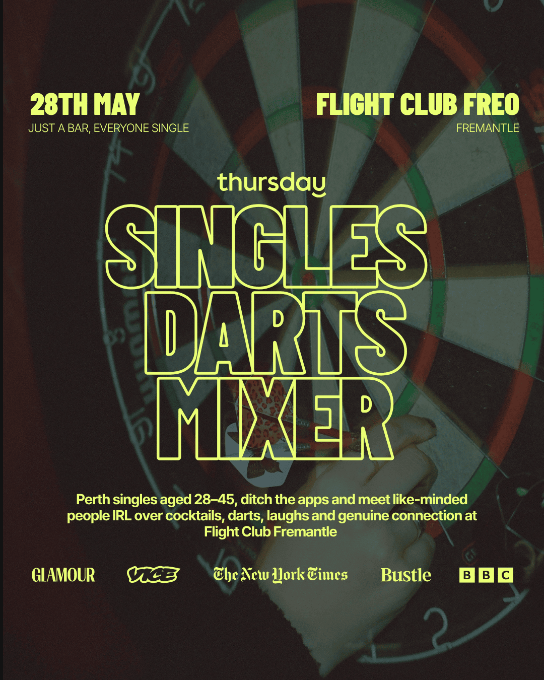 Thursday | Social Singles Darts- Flight Club | Fremantle (Age 28-45)