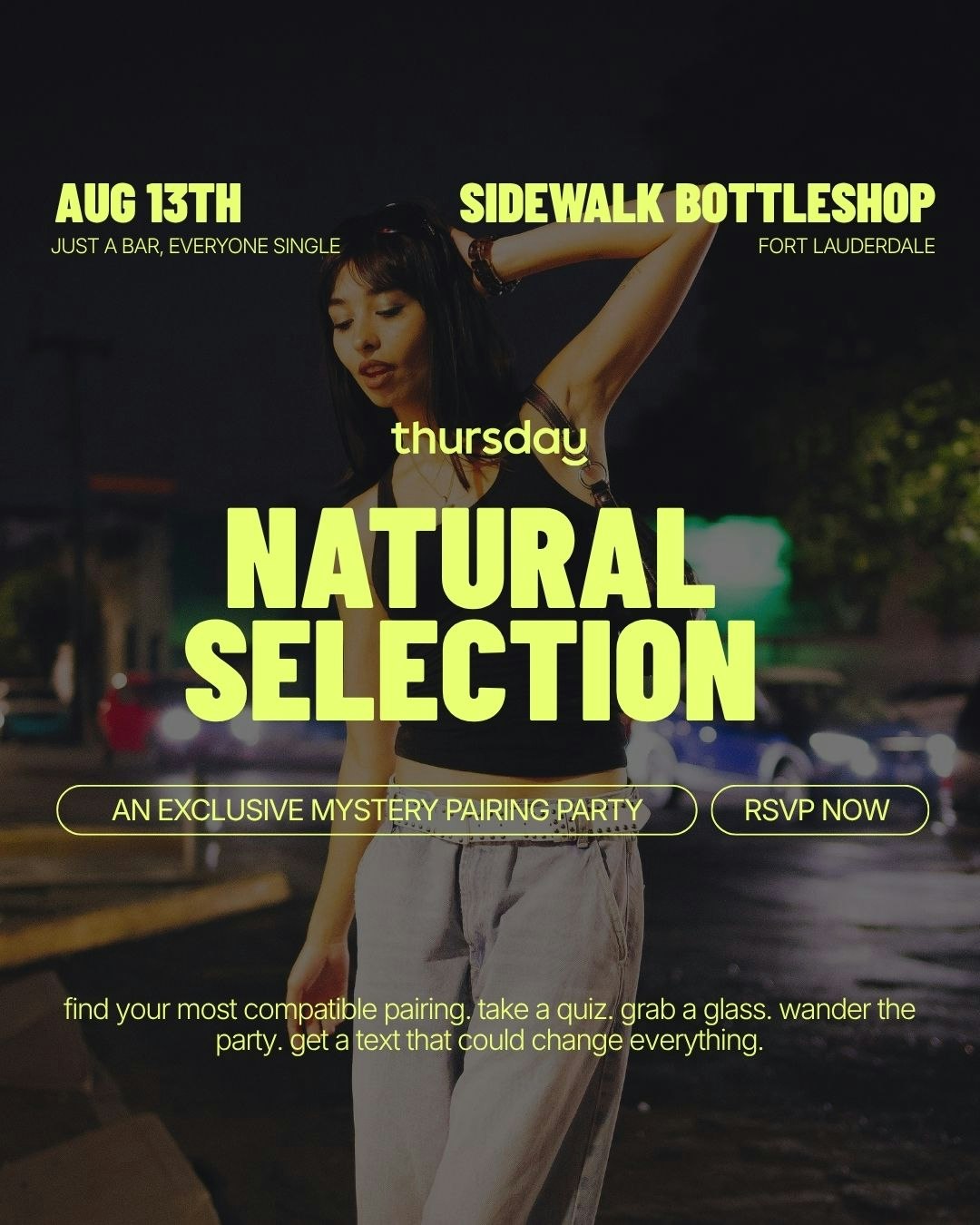 Thursday | Natural Selection 🍷 Exclusive Matchbox Party @ Sidewalk Bottleshop | Fort Lauderdale