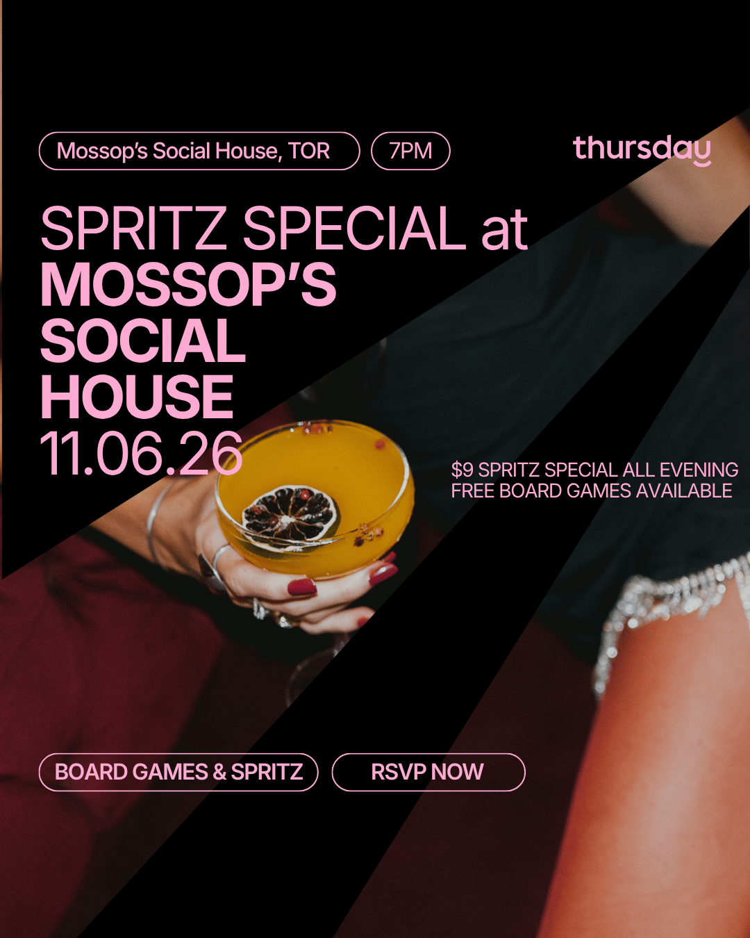 Thursday | Spritz Special @ Mossop’s Social House | Toronto