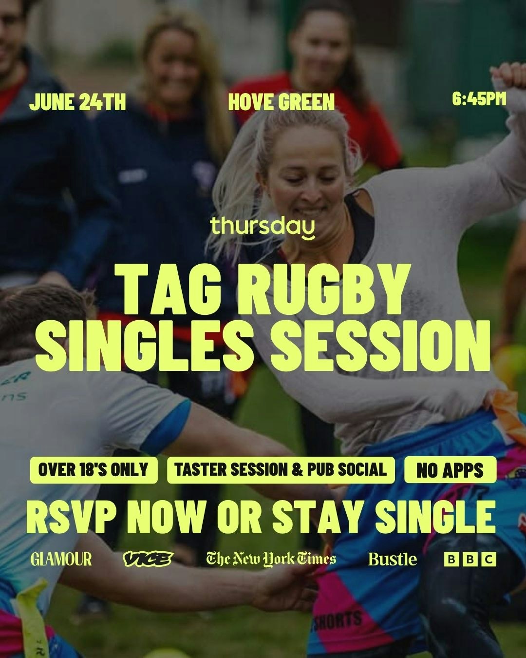 Wednesday | TAG RUGBY SINGLES TASTER | Brighton
