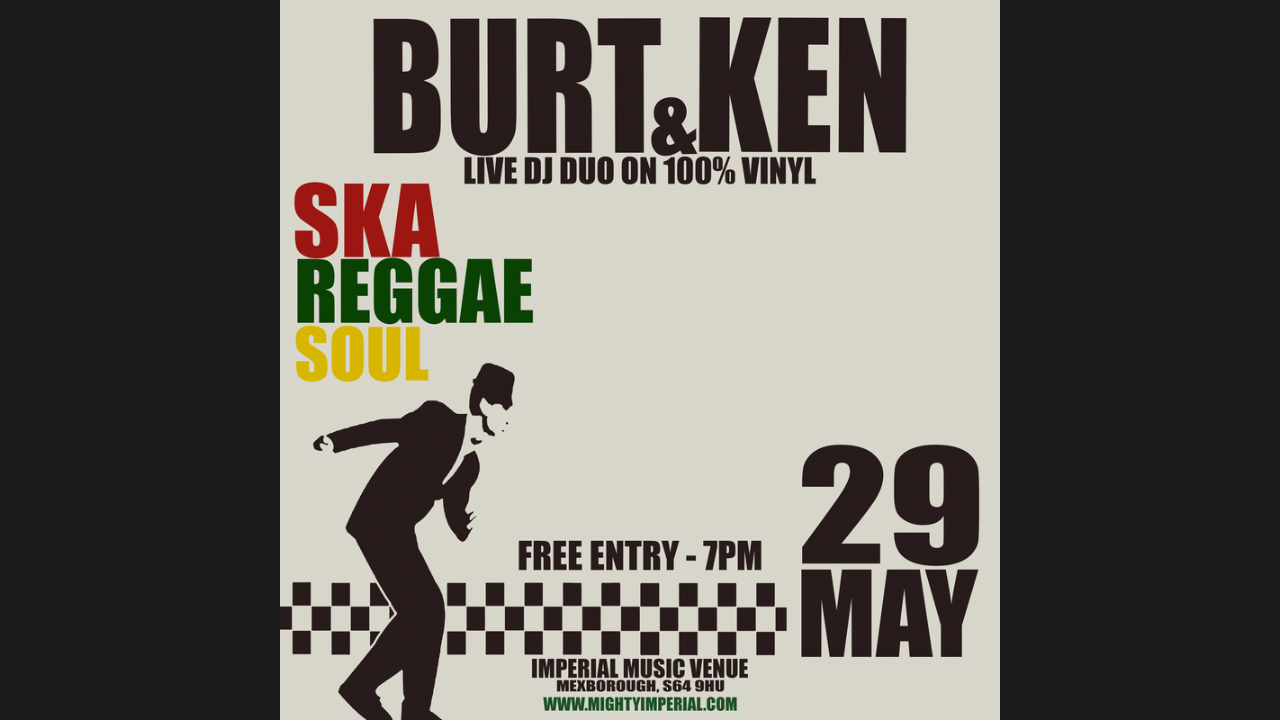 [FREE ENTRY] LIVE DJ DUO – BURT & KEN