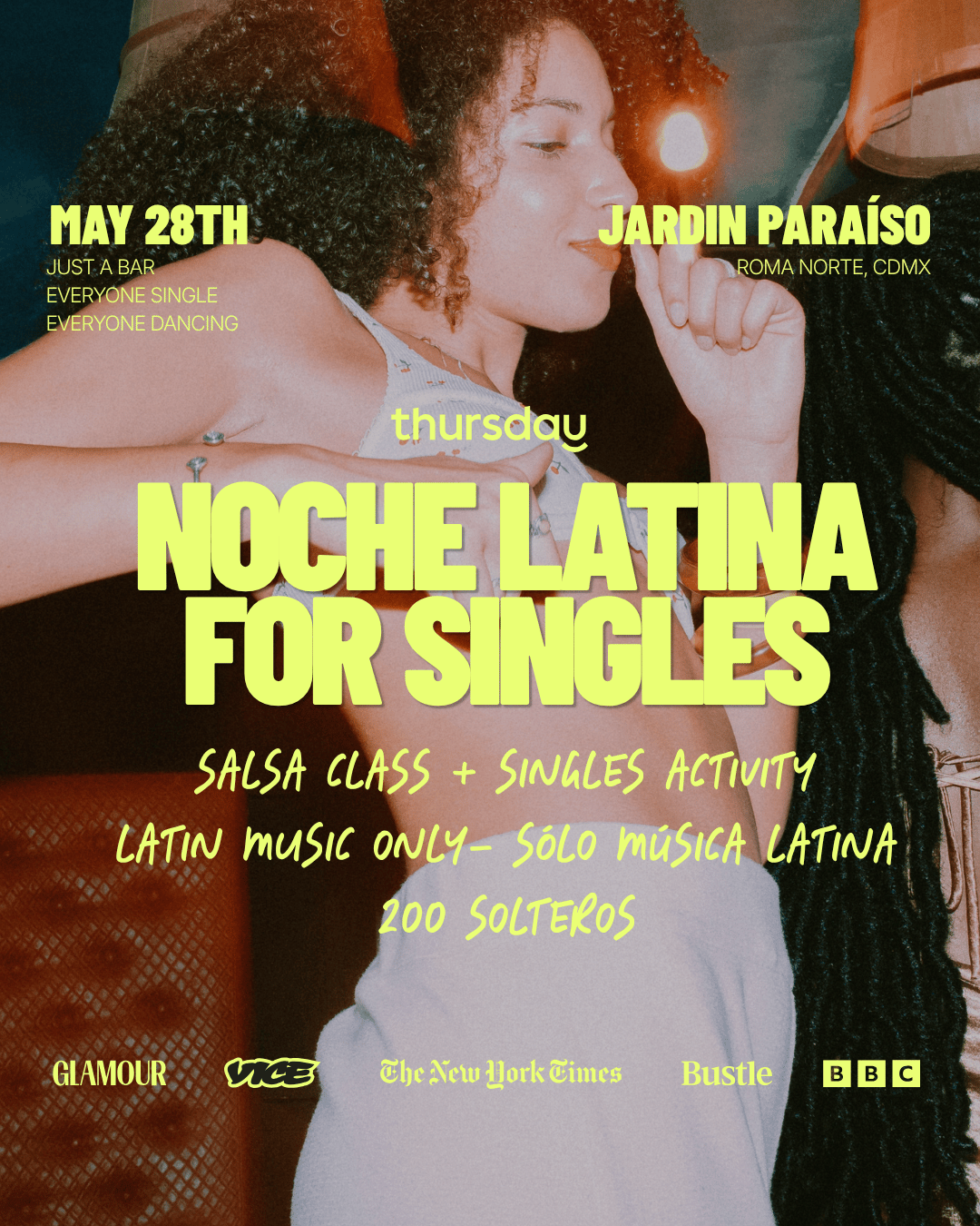 Thursday | Noche Latina for Singles 💃🕺 | Mexico City | Book at thursday.com