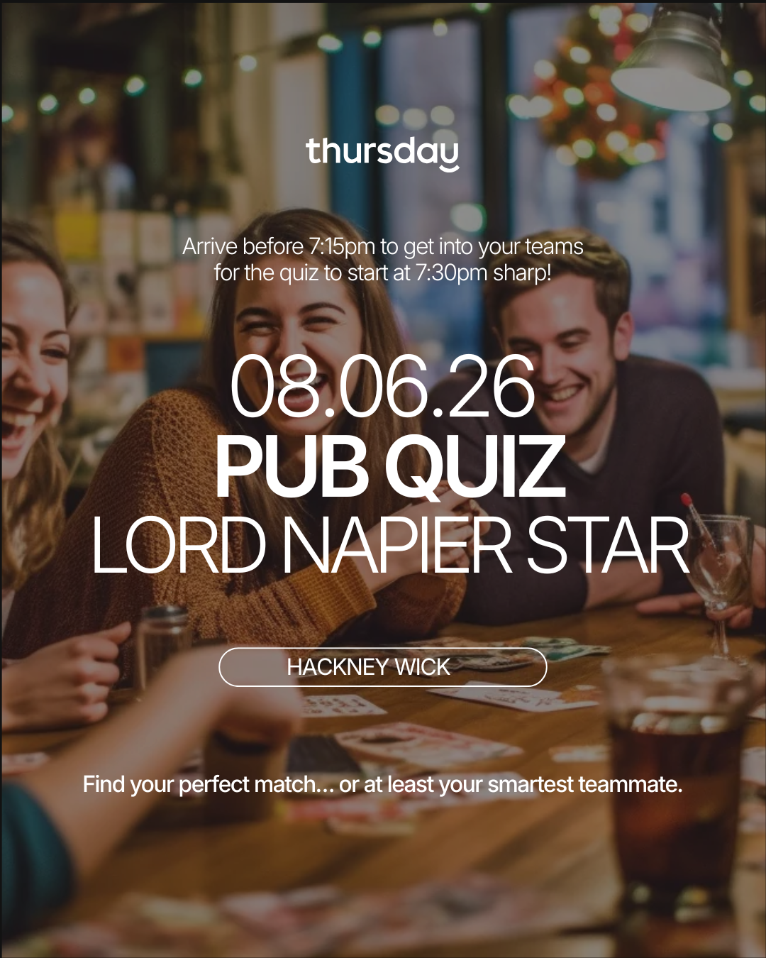 Monday | Pub Quiz Night | Hackney Wick