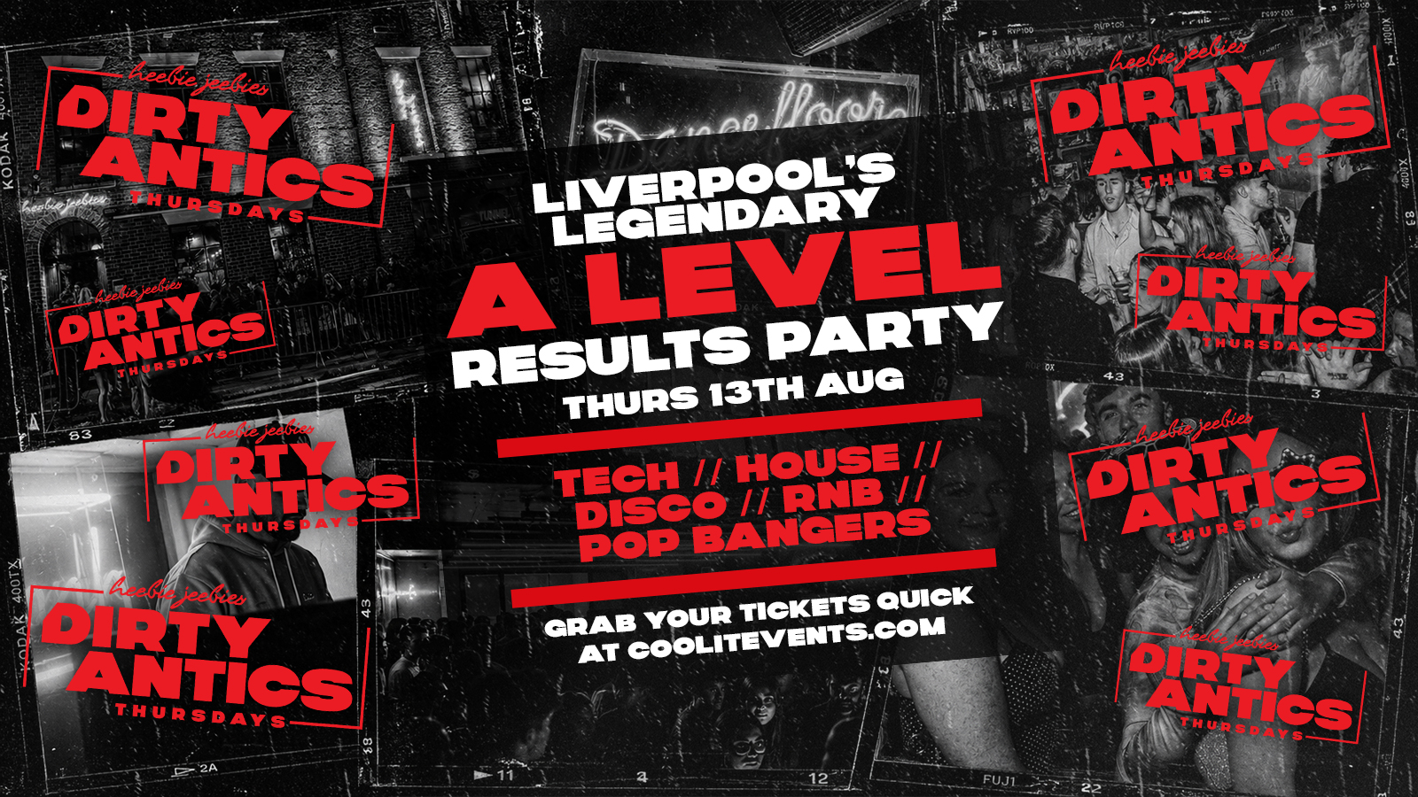 🔺🪅DIRTY ANTICS – LIVERPOOL’S LEGENDARY A LEVELS RESULTS NIGHT 🪅🔺 – The UK’s BIGGEST Thursday Night