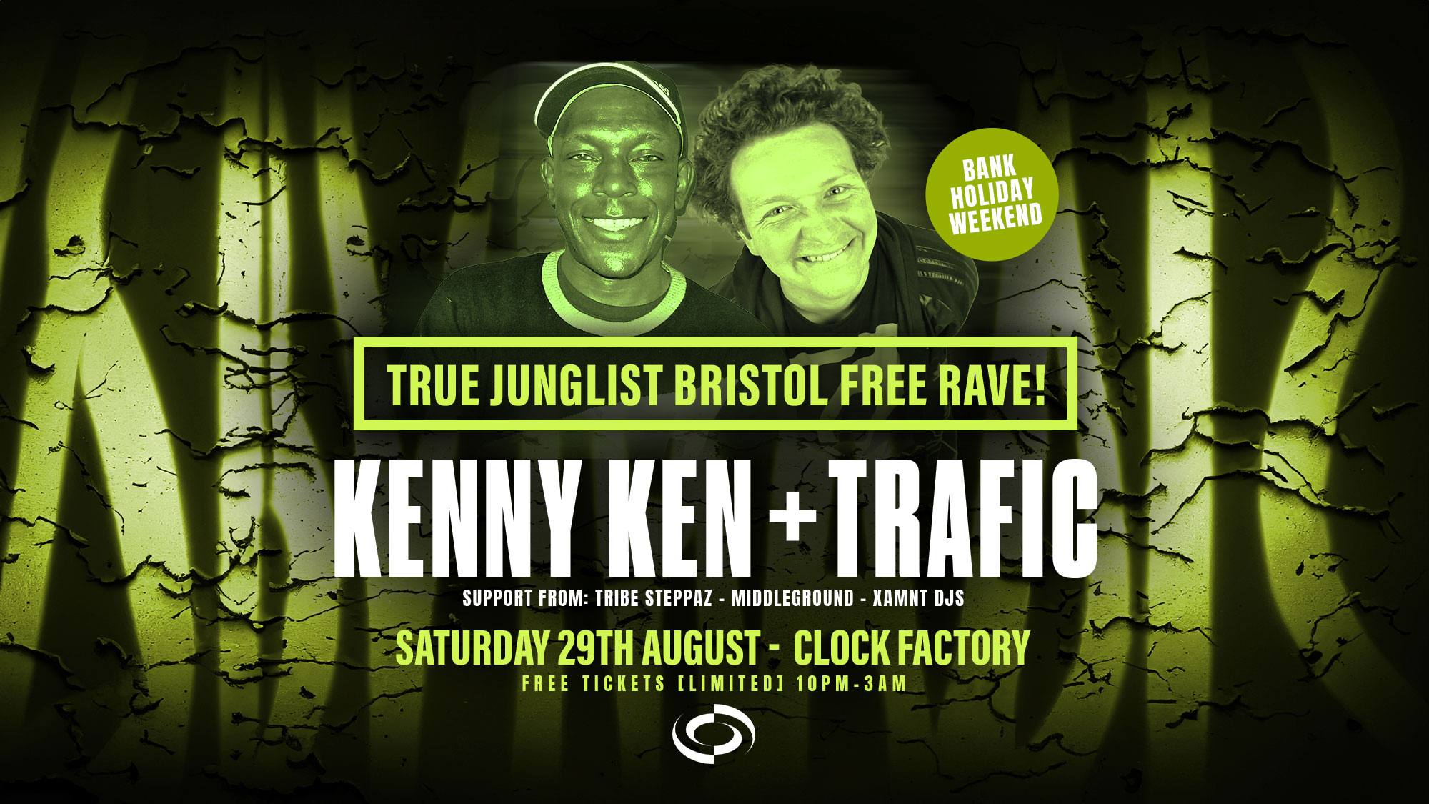 True Junglist FREE RAVE – Kenny Ken + Trafic MC [Bank Holiday Weekend]