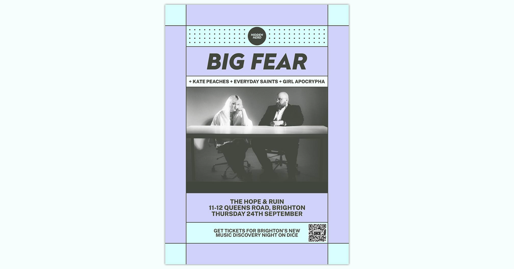 HH Presents: Big Fear + ﻿Kate Peaches ﻿+ Everyday Saints ﻿+ Girl Apocrypha