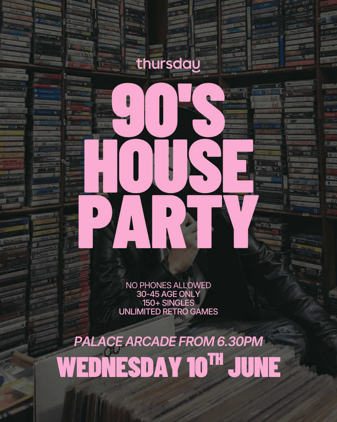 Wednesday | 90’s Singles House Party @ Palace Arcade | Perth (Ages 30-45)