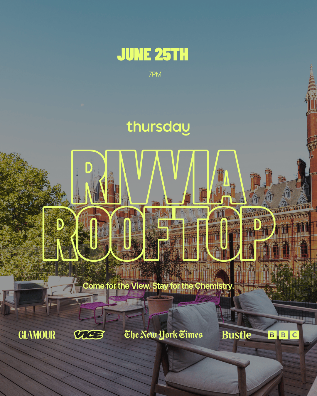 Thursday | Rivvia Rooftop, 25+ | Kings Cross