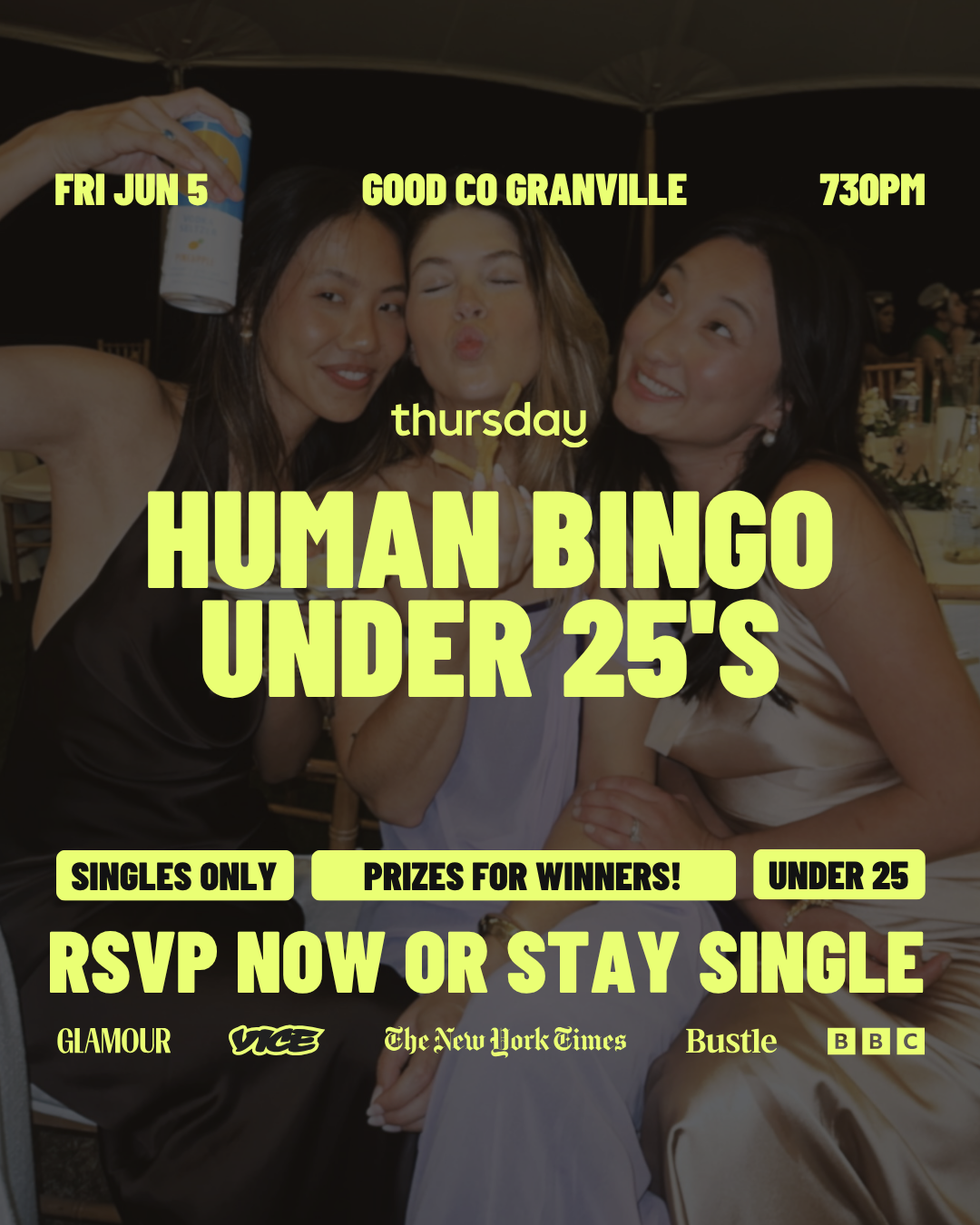 Thursday | Human Bingo @ Good Co 25 & Under | Vancouver