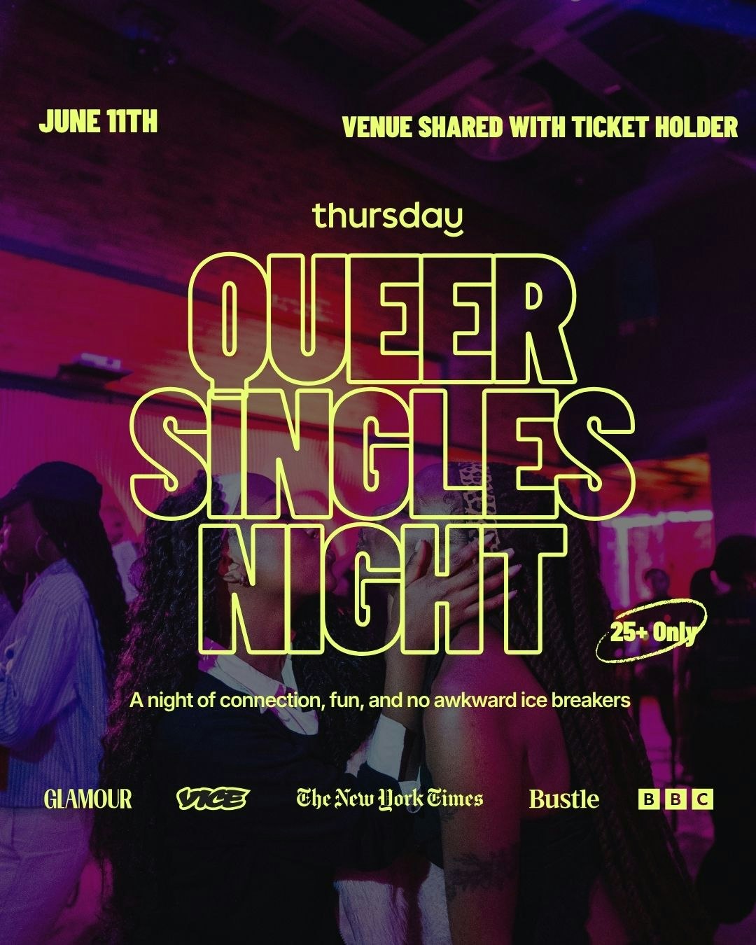 Thursday | Pride – Queer Singles Night | Exclusive Location