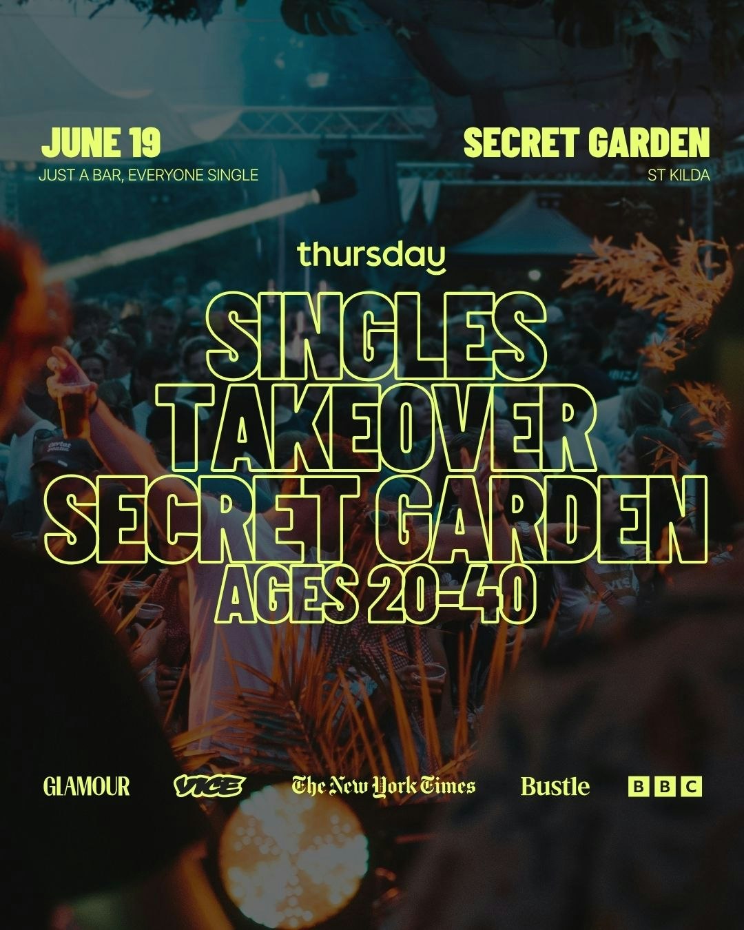 Friday | Secret Garden (20-40) |  St Kilda