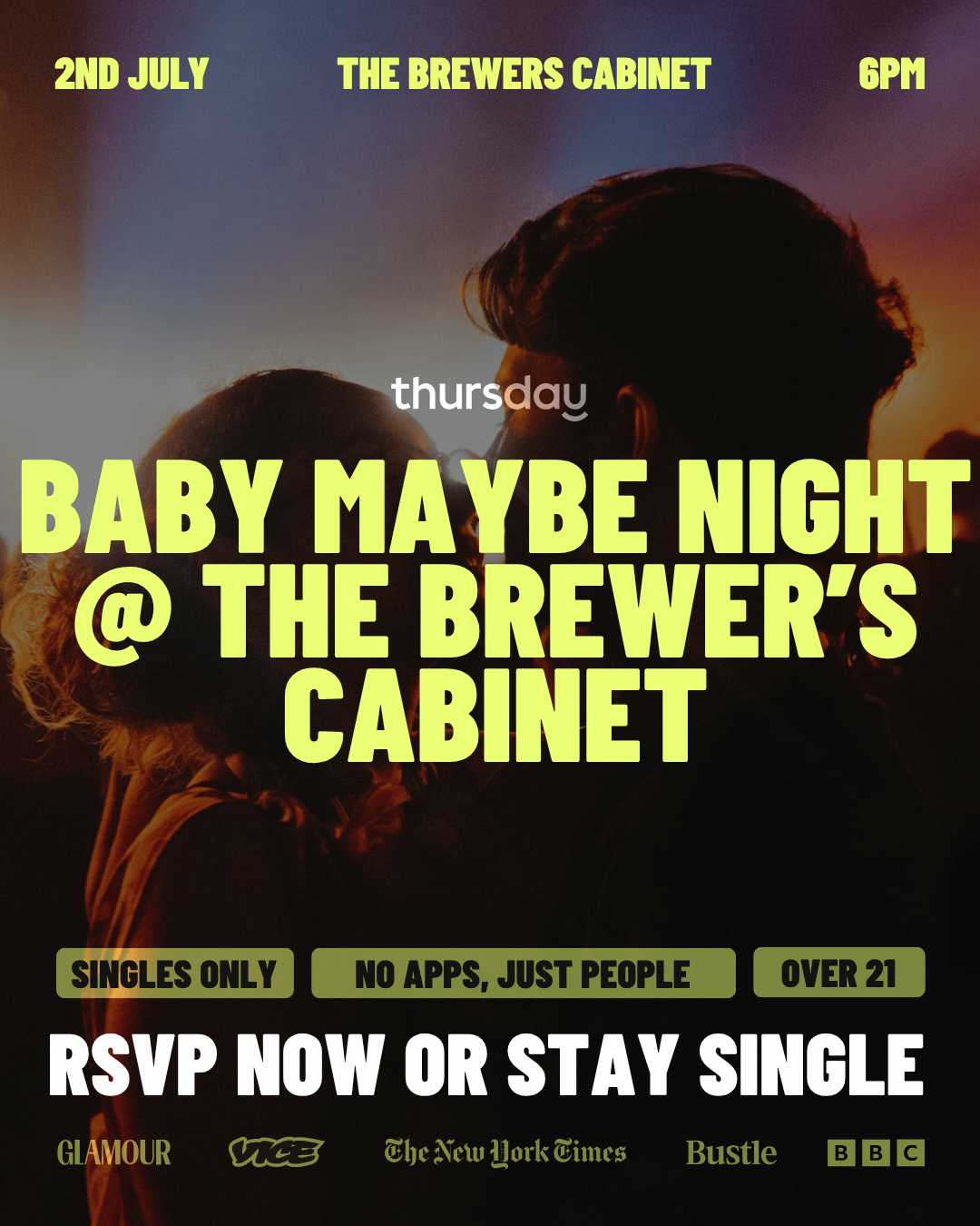 THURSDAY | BABY MAYBE NIGHT | THE BREWER’S CABINET