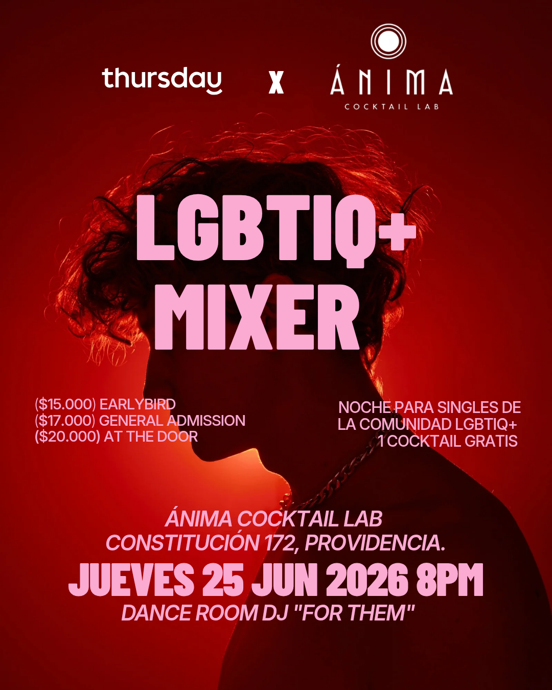 Thursday | LGBTIQ+ MIXER | Ánima Cocktail Lab