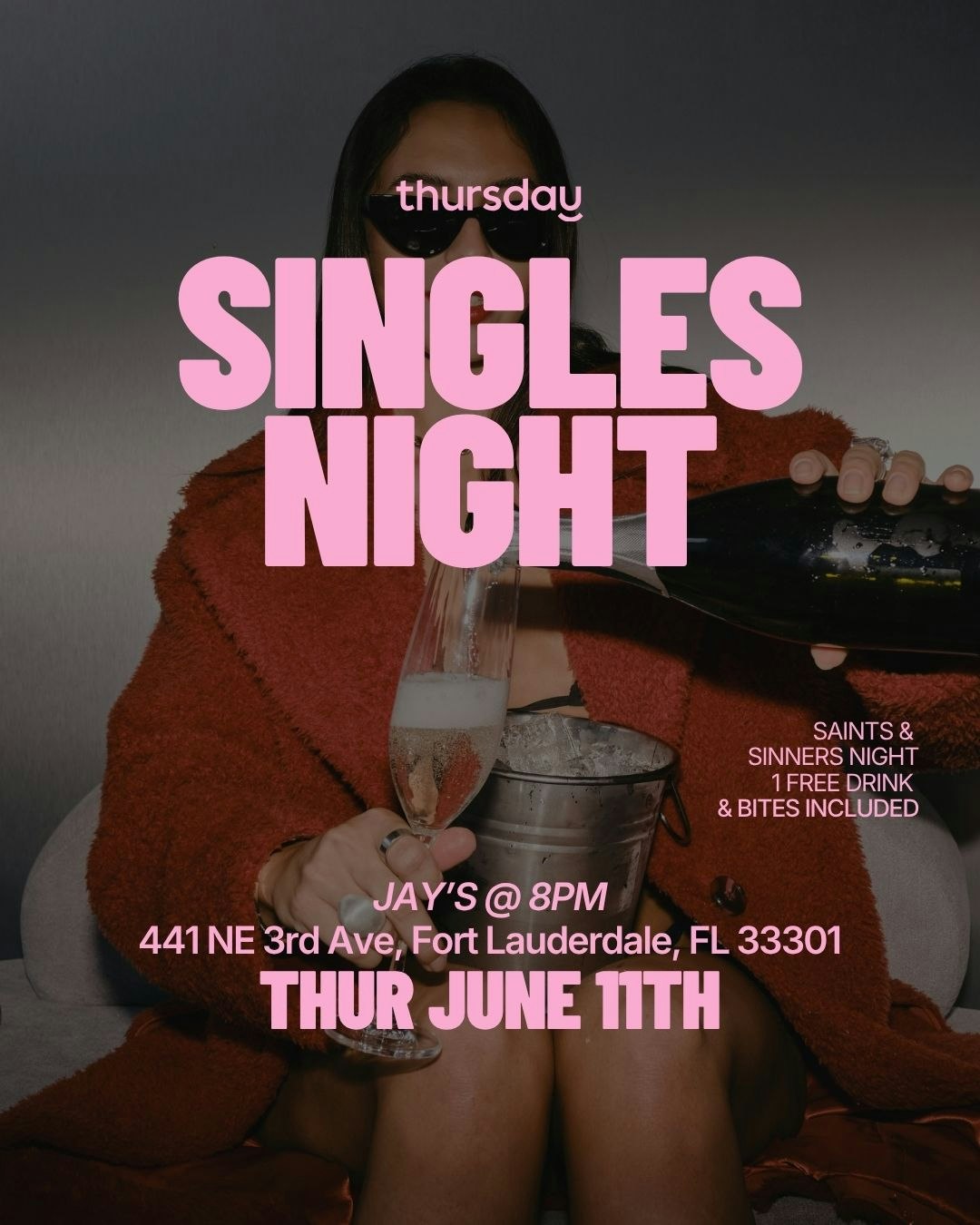 Thursday | Saints & Sinners Singles Night 💒 Jay’s | Fort Lauderdale