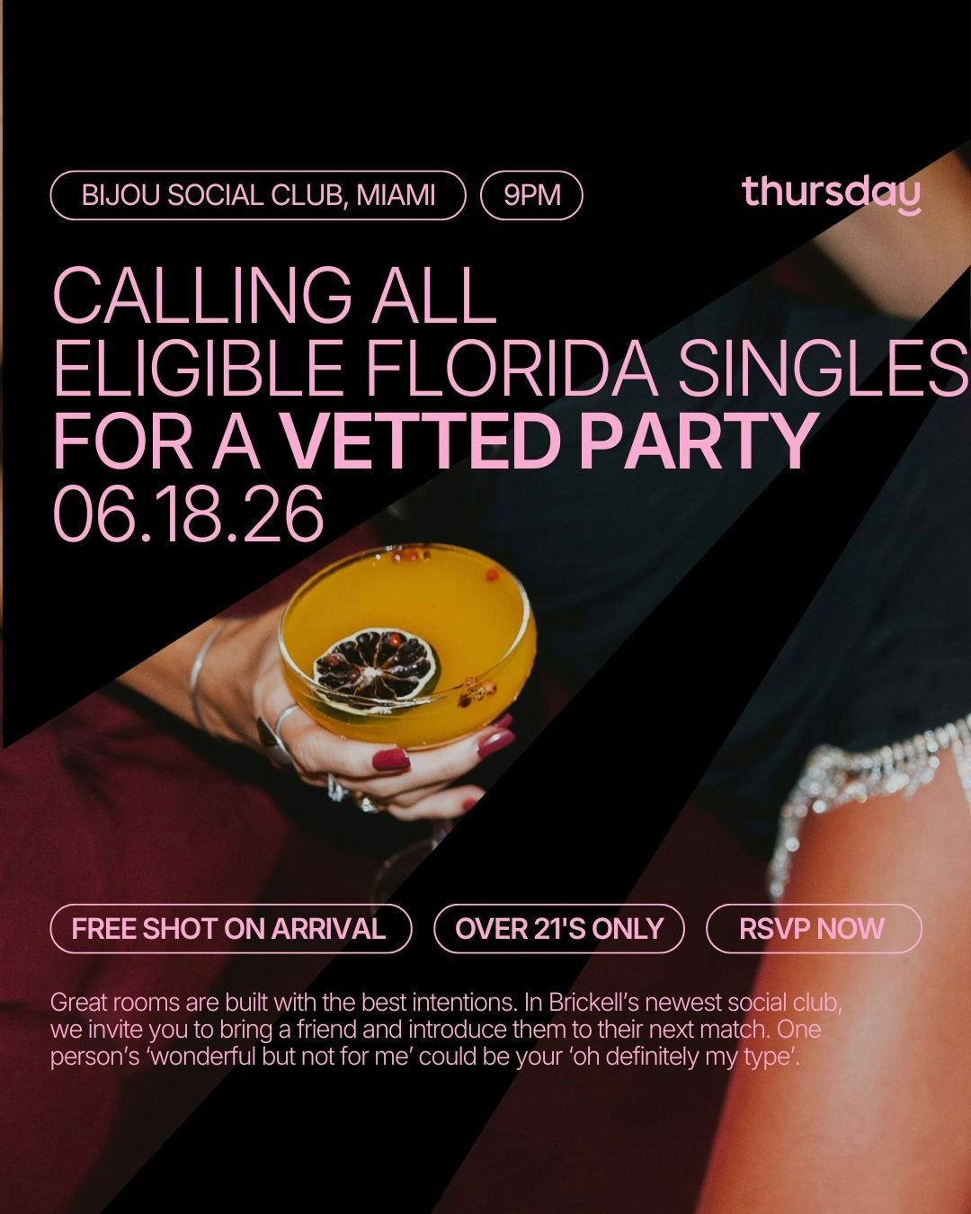 Thursday | Vetted Party 💃 Bijou Social Club | Brickell