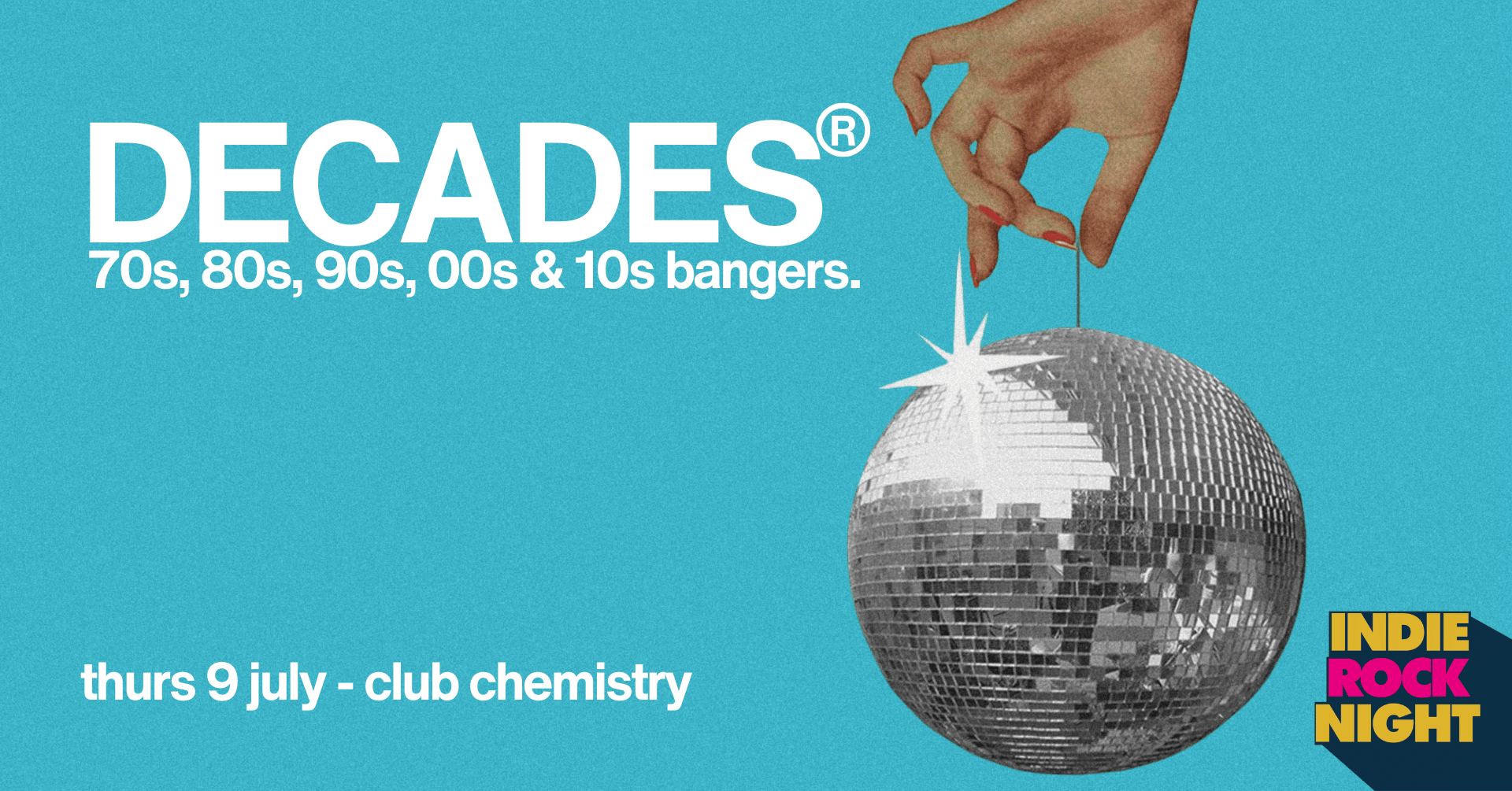 Indie Rock Night ∙ DECADES (70s, 80s, 90s, 00s, 10s, 20s)