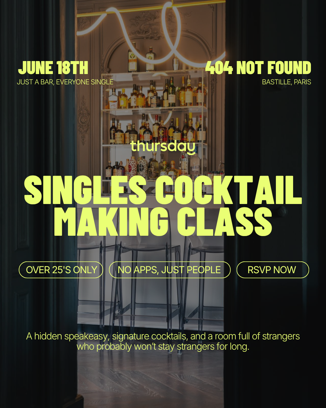 Thursday | Cocktail Making Class | Speakeasy