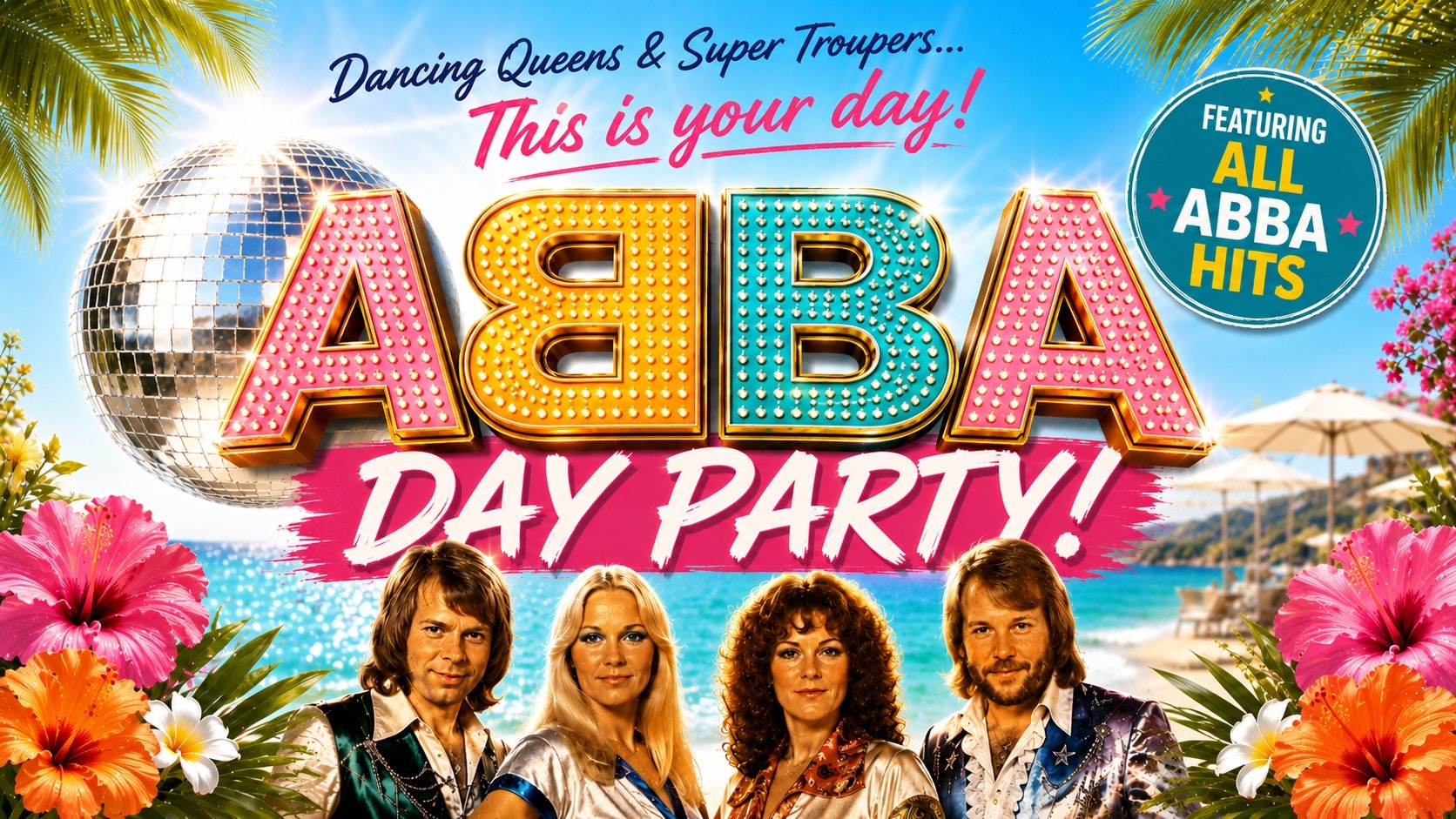🪩 ABBA DAY PARTY 2pm-8pm