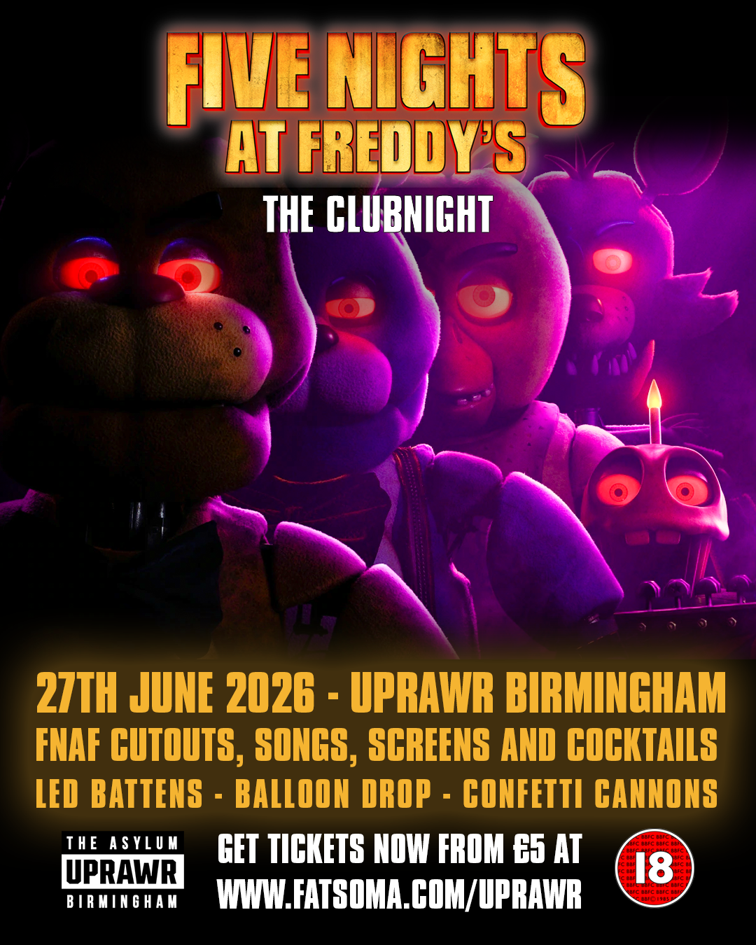 UPRAWR: Five Nights at Freddy’s Clubnight
