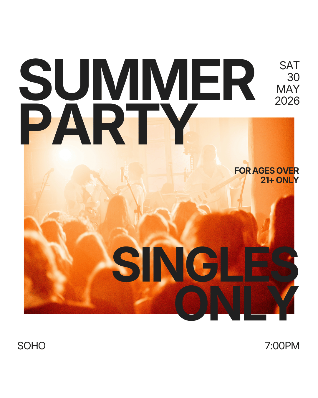 Saturday | Singles Summer Party | 21Soho