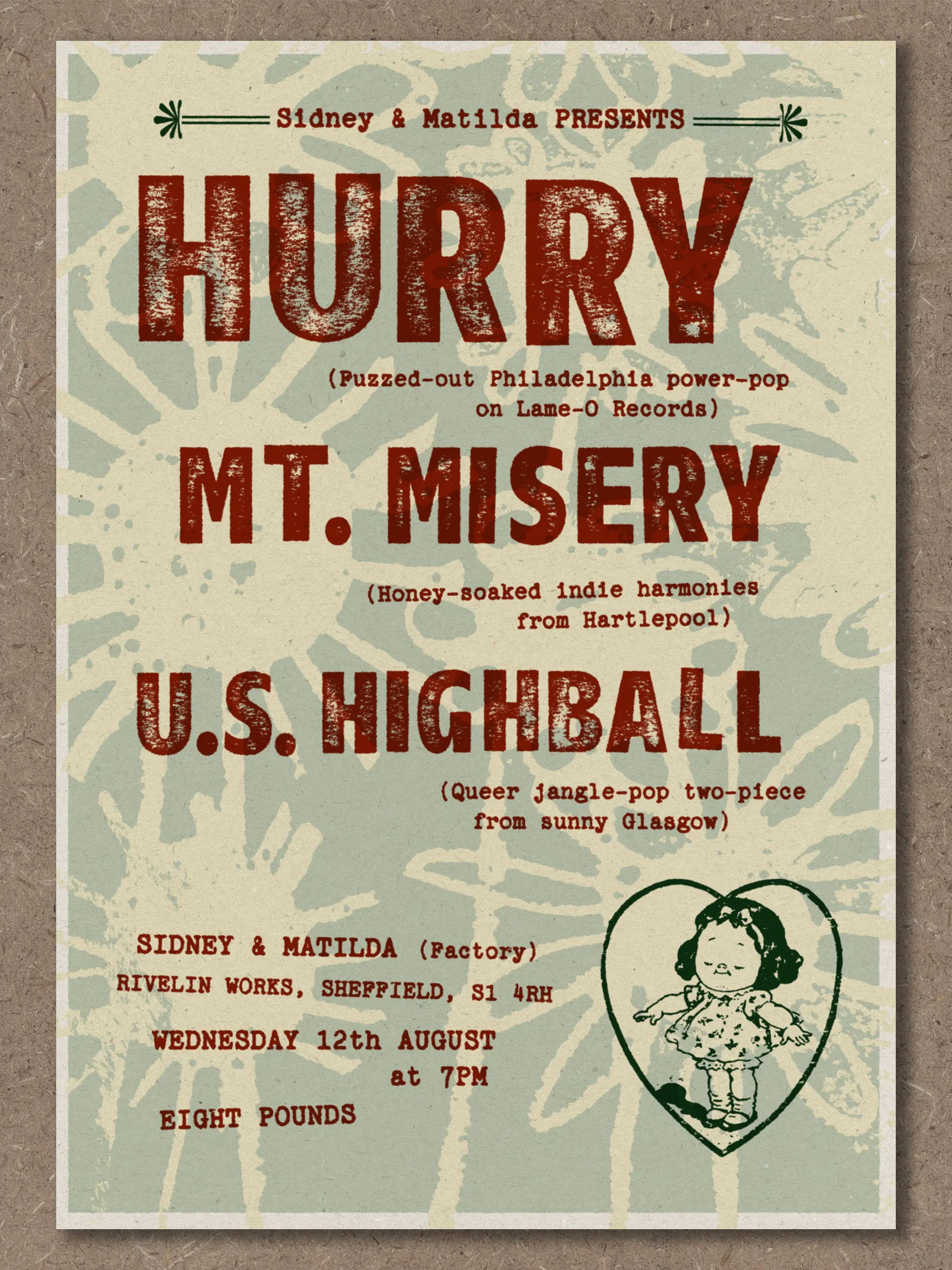 S&M Presents: Hurry — SIDNEY & MATILDA