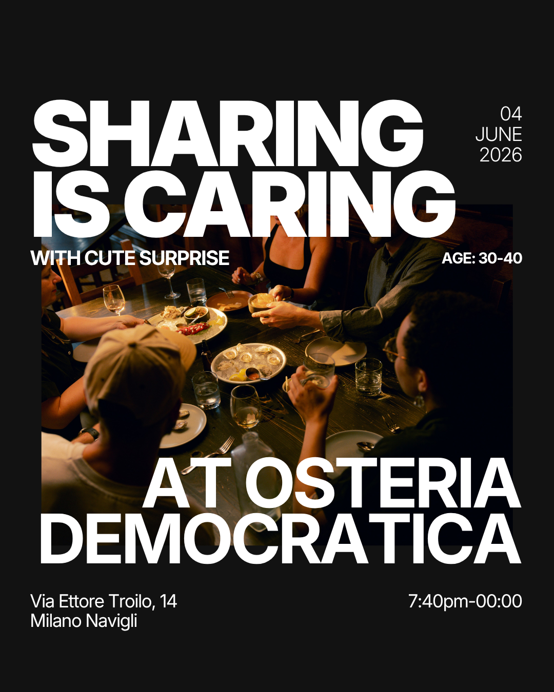 SHARING IS CARING | Osteria Democratica | Milano