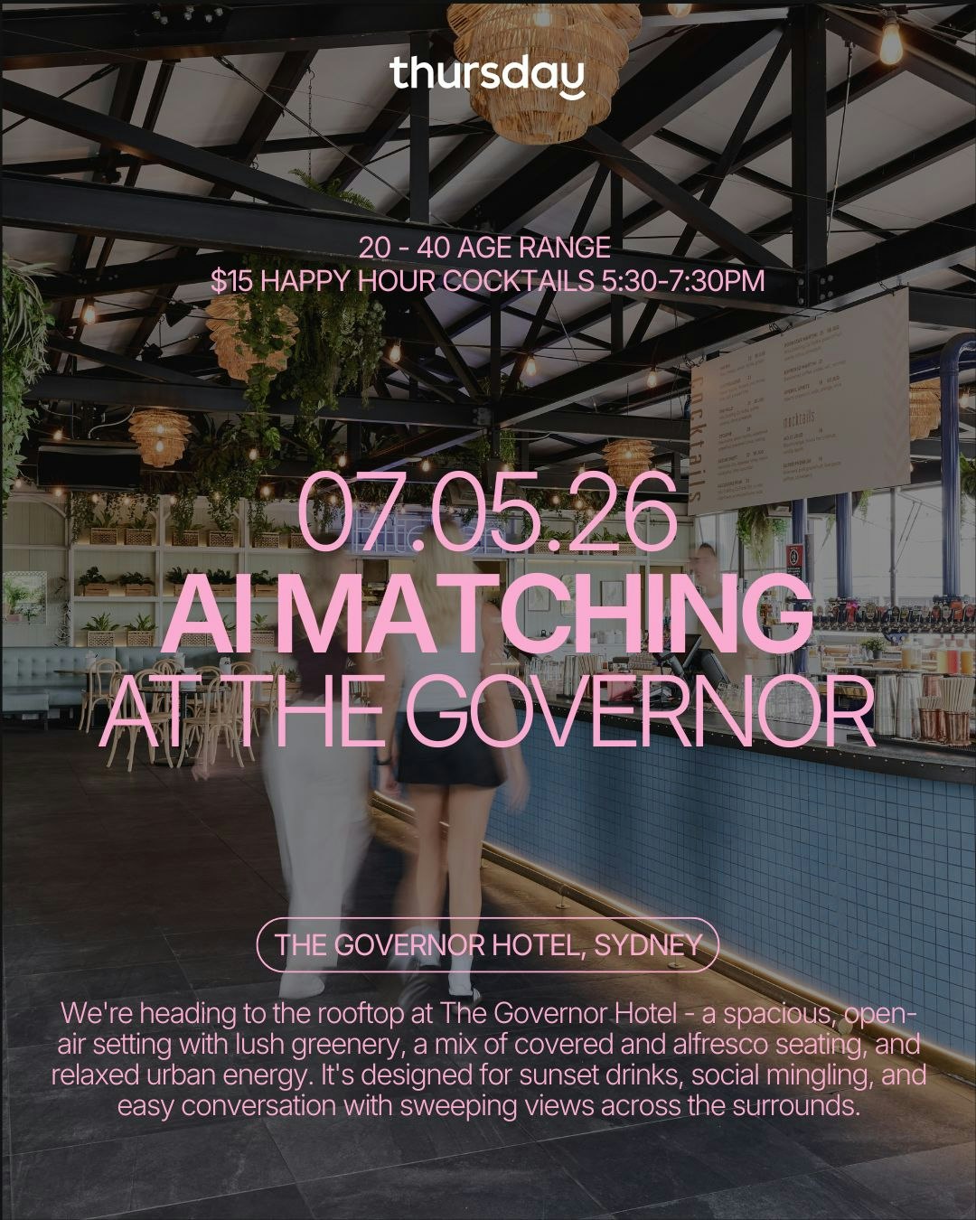 Thursday | Governor Hotel (20-40) | Macquarie Park