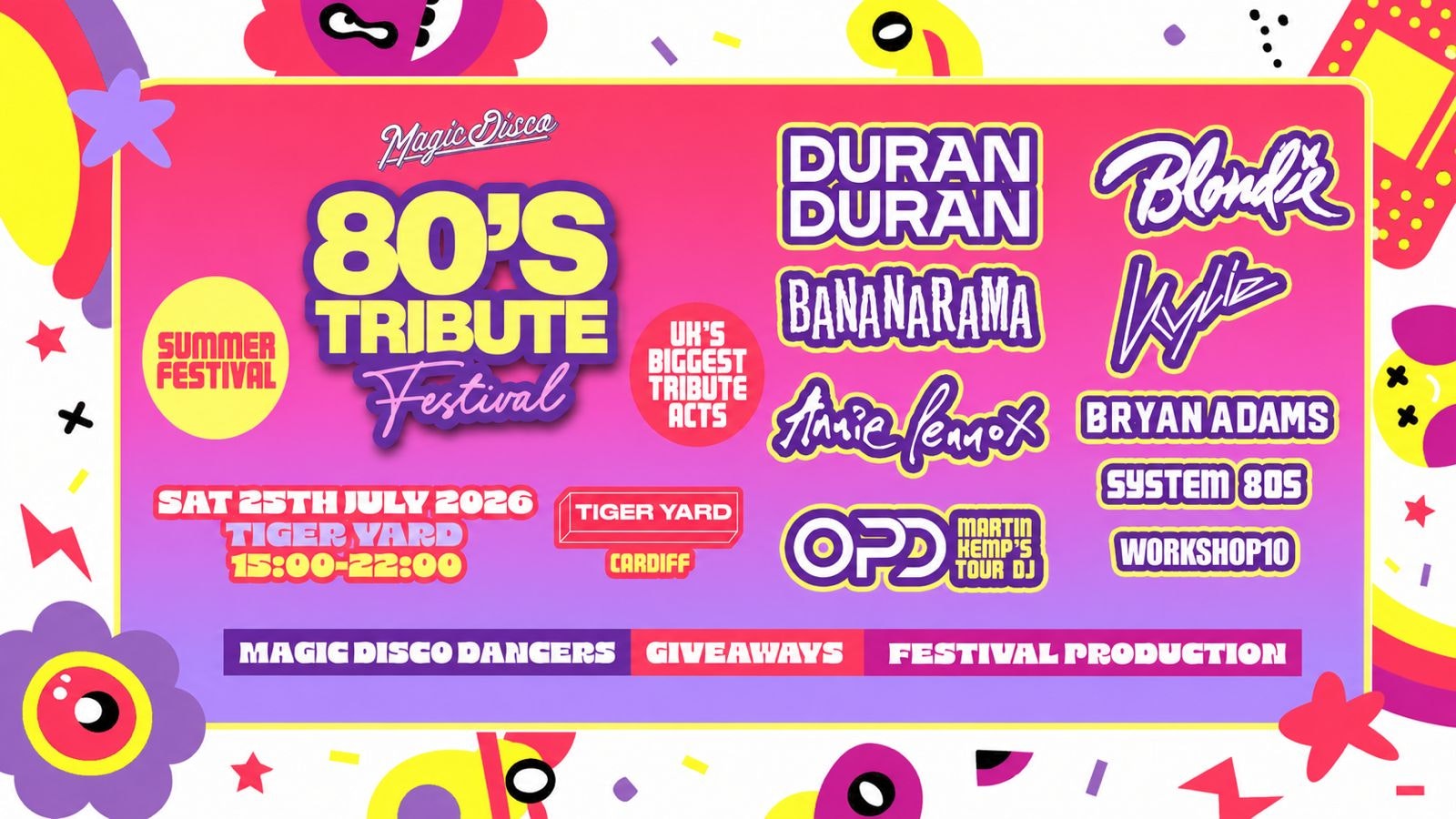 Summer Outdoor 80s Tribute Festival – Cardiff [ON SALE NOW]
