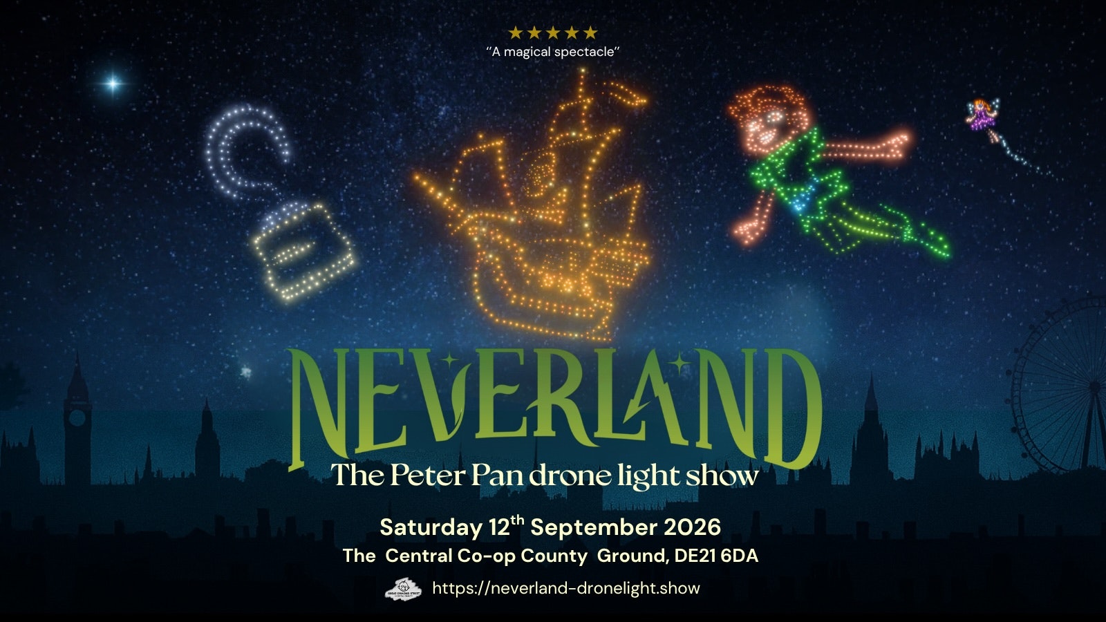 Neverland: The Peter Pan Drone Light Show- Derby