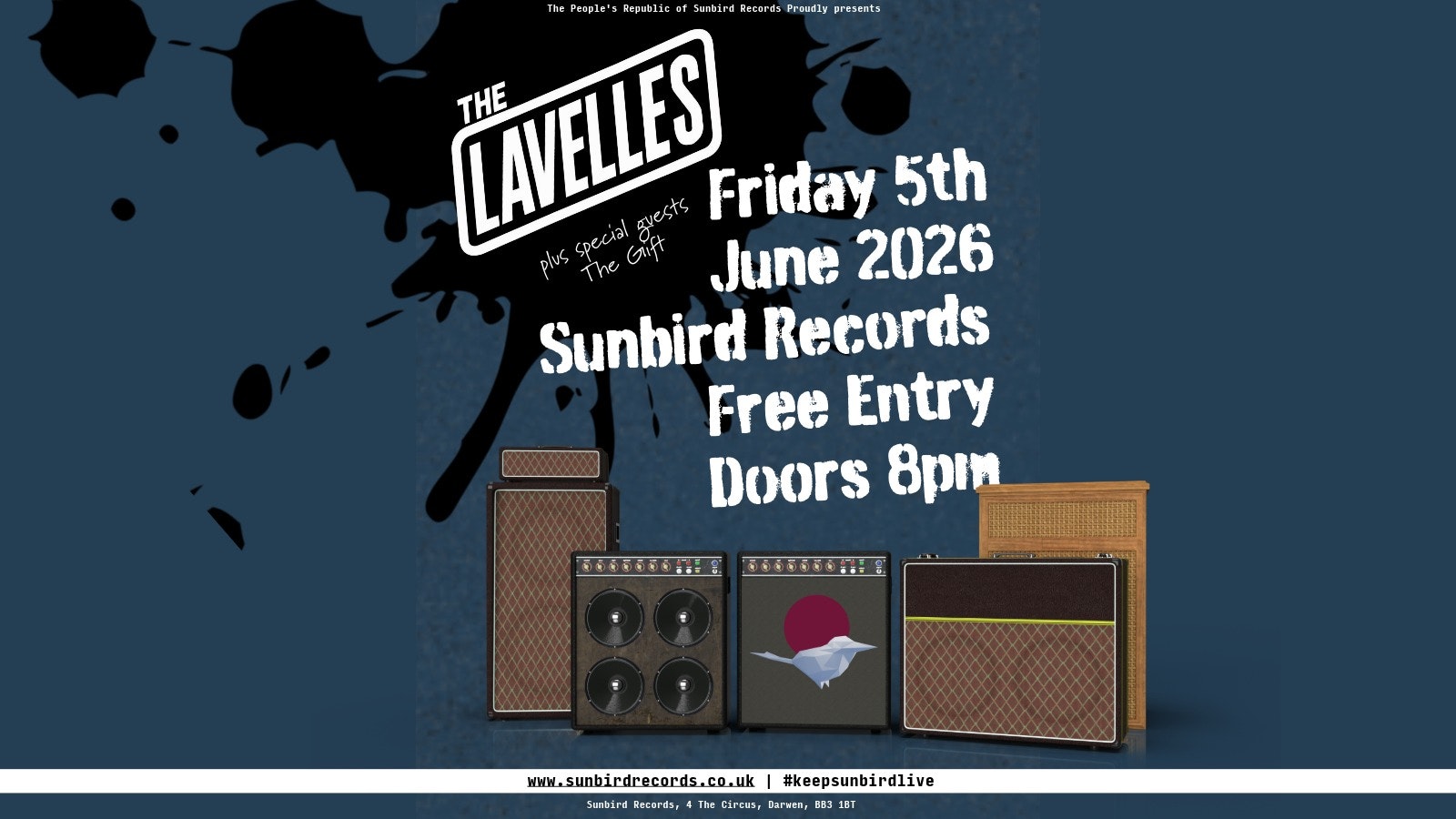 The Lavelles + The Gift – Friday 5th June 2026 | Sunbird Records, Darwen