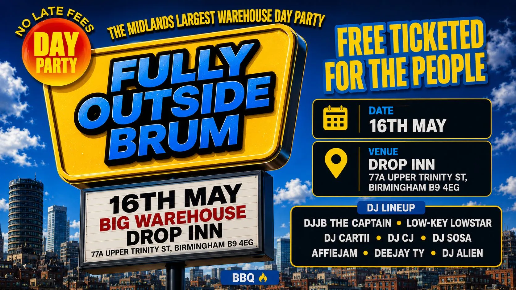 FULLY OUTSIDE BRUM | MIDLANDS BIGGEST WAREHOUSE DAY PARTY | NO LATE ...
