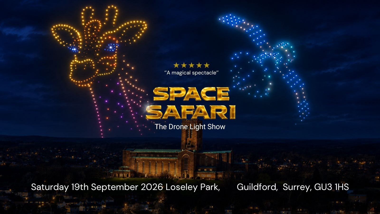 Space Safari Drone Light Show – Guildford